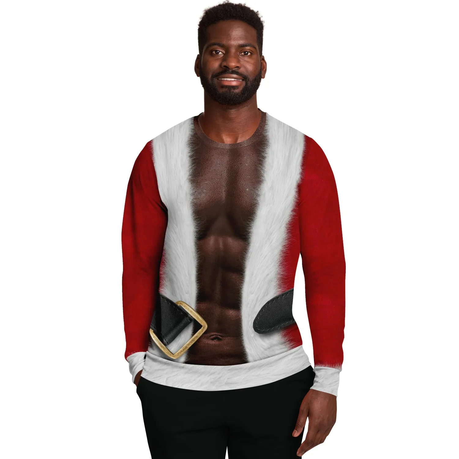 Fit Santa - African American - Athletic Sweatshirt