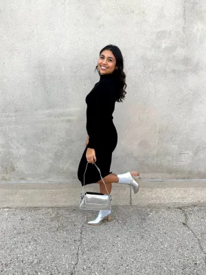 Fitted Long-Length Sweater Dress