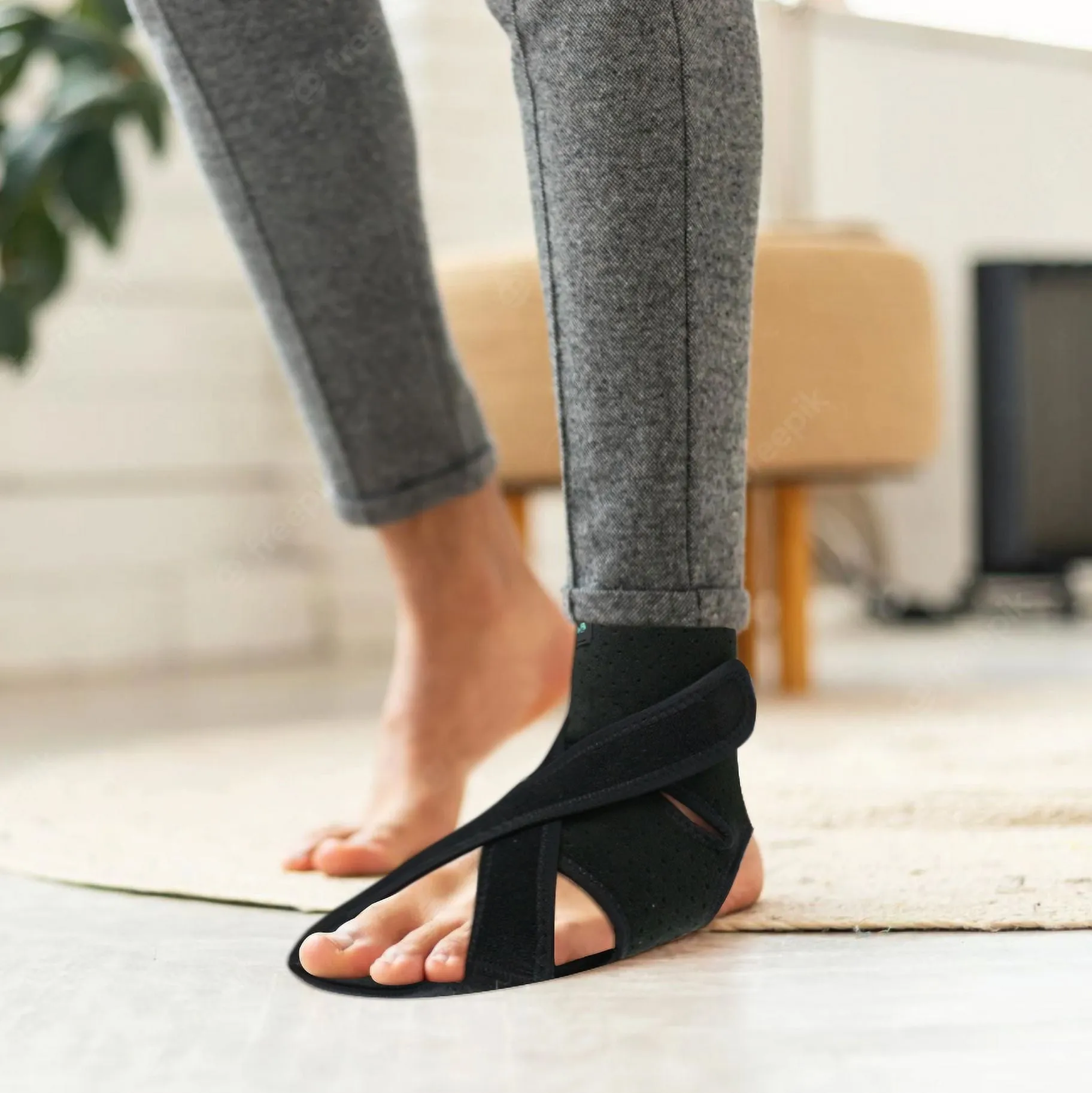 Foot Brace for Walking - Dual Forefoot Support Plates Adjustable