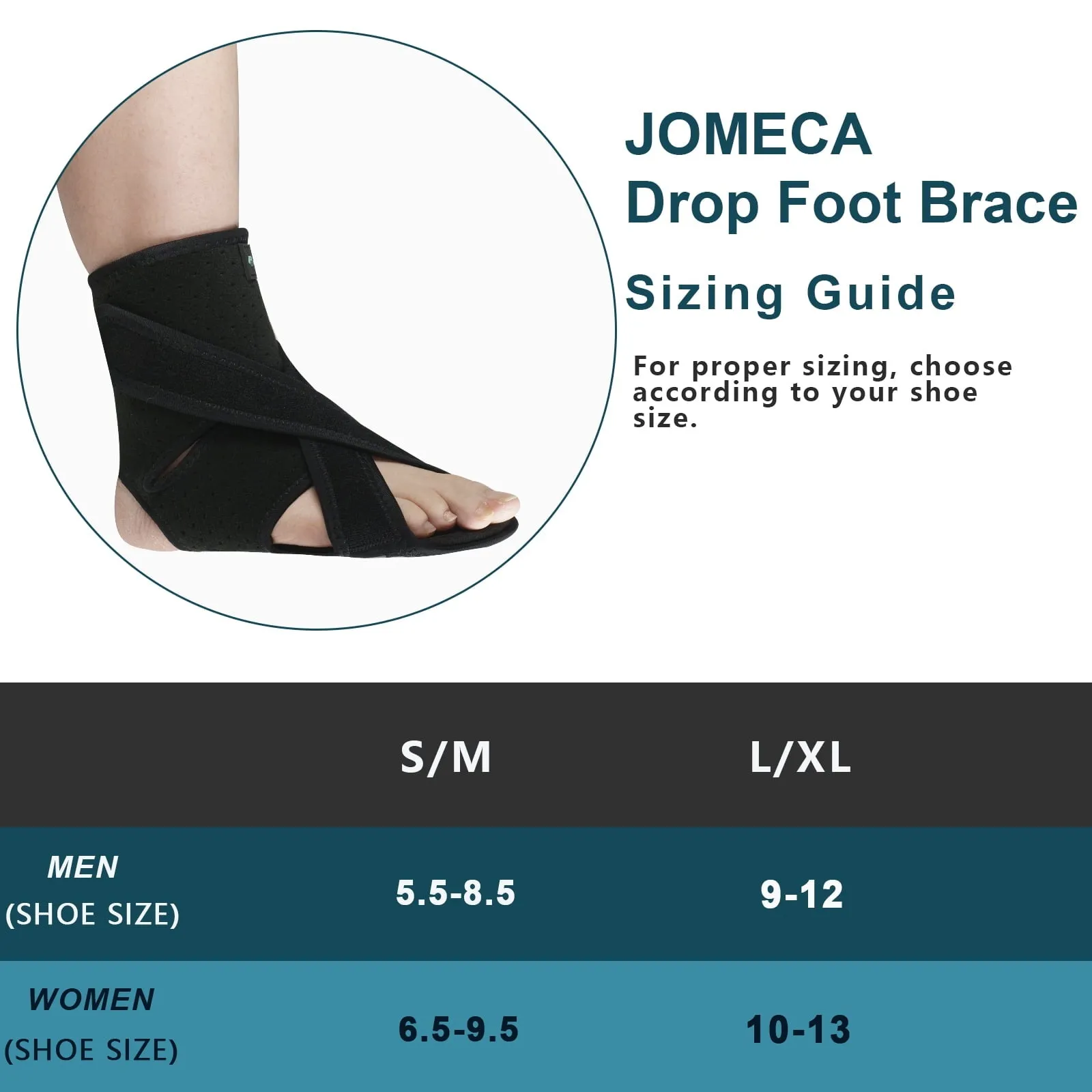 Foot Brace for Walking - Dual Forefoot Support Plates Adjustable