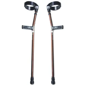 Forearm Crutches Walking Lightweight Adjustable Size M (Pair) Bronze Color NEW