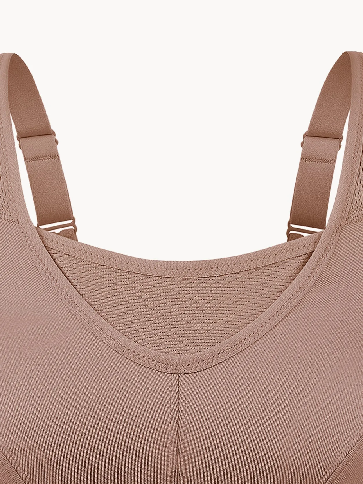 Full Coverage Solid Absorb Breathable Wirefree Sports Bra Amber