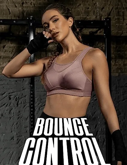 Full Coverage Solid Absorb Breathable Wirefree Sports Bra Amber