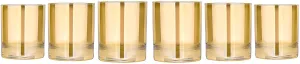 Gold Tumblers 'Honey' Rock Glassware Set 6-pc, Water Glasses 10 Oz