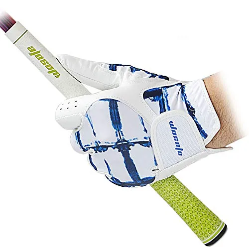Golf Glove for Men's Left Hand White Soft Leather Breathable Professional Golf Hand Wear