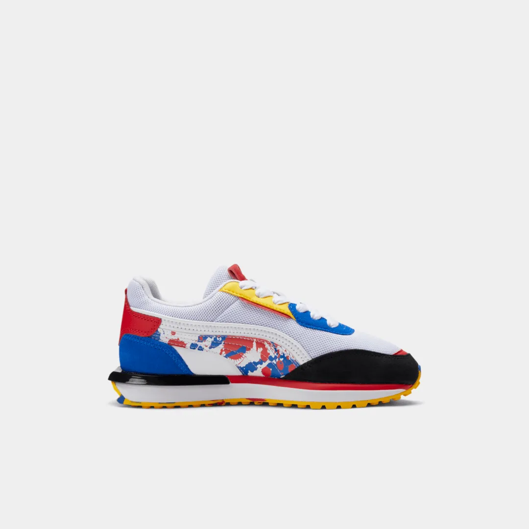 GS Puma City Rider Splash JR - 'Puma White/Puma Royal'