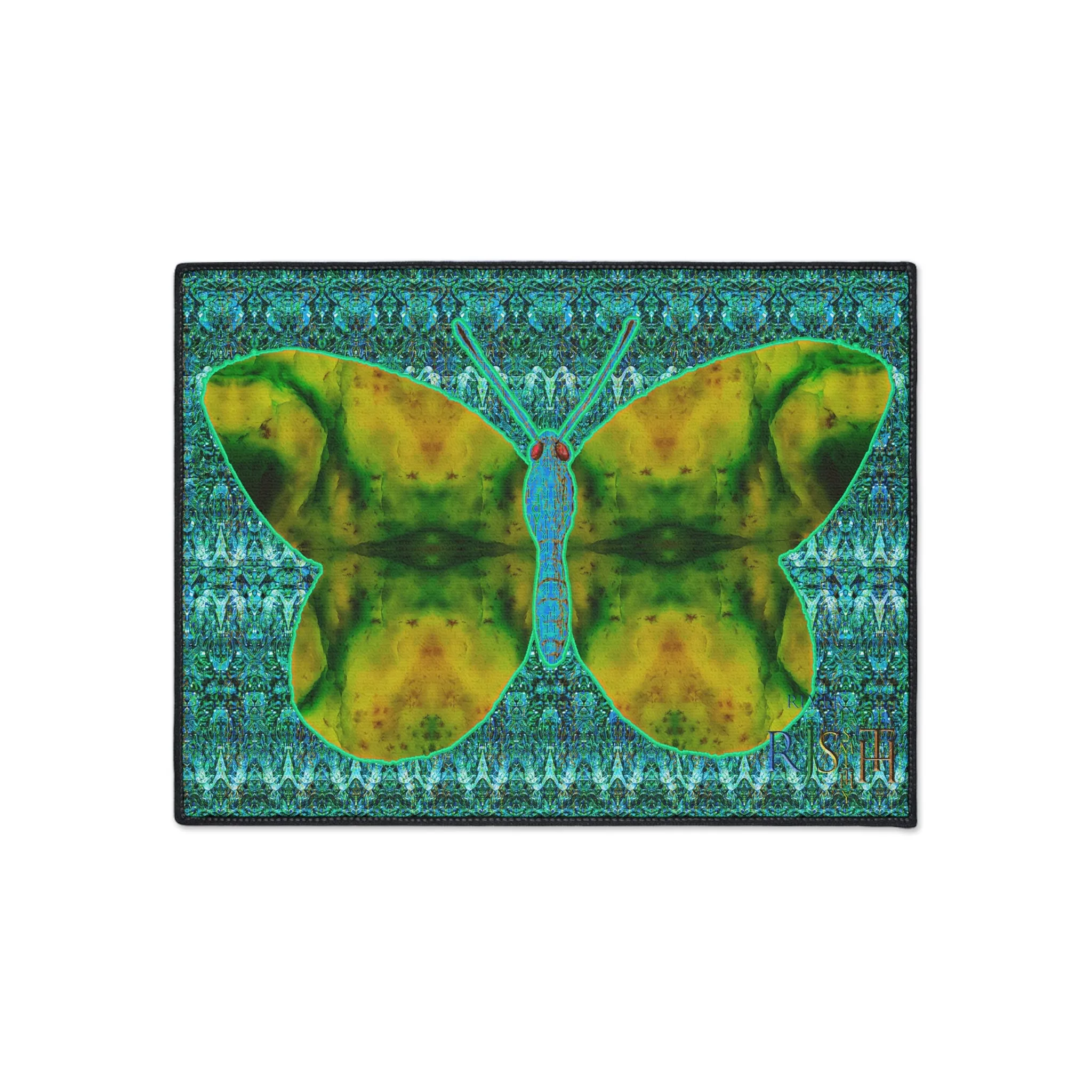 Heavy Duty Floor Mat (Butterfly Glade Denizen & Samhain Dream Thaw 12 & Blue Logo@Alchemic) RJSTH@Fabric#10_10 of 16 RJSTHw2025 RJS