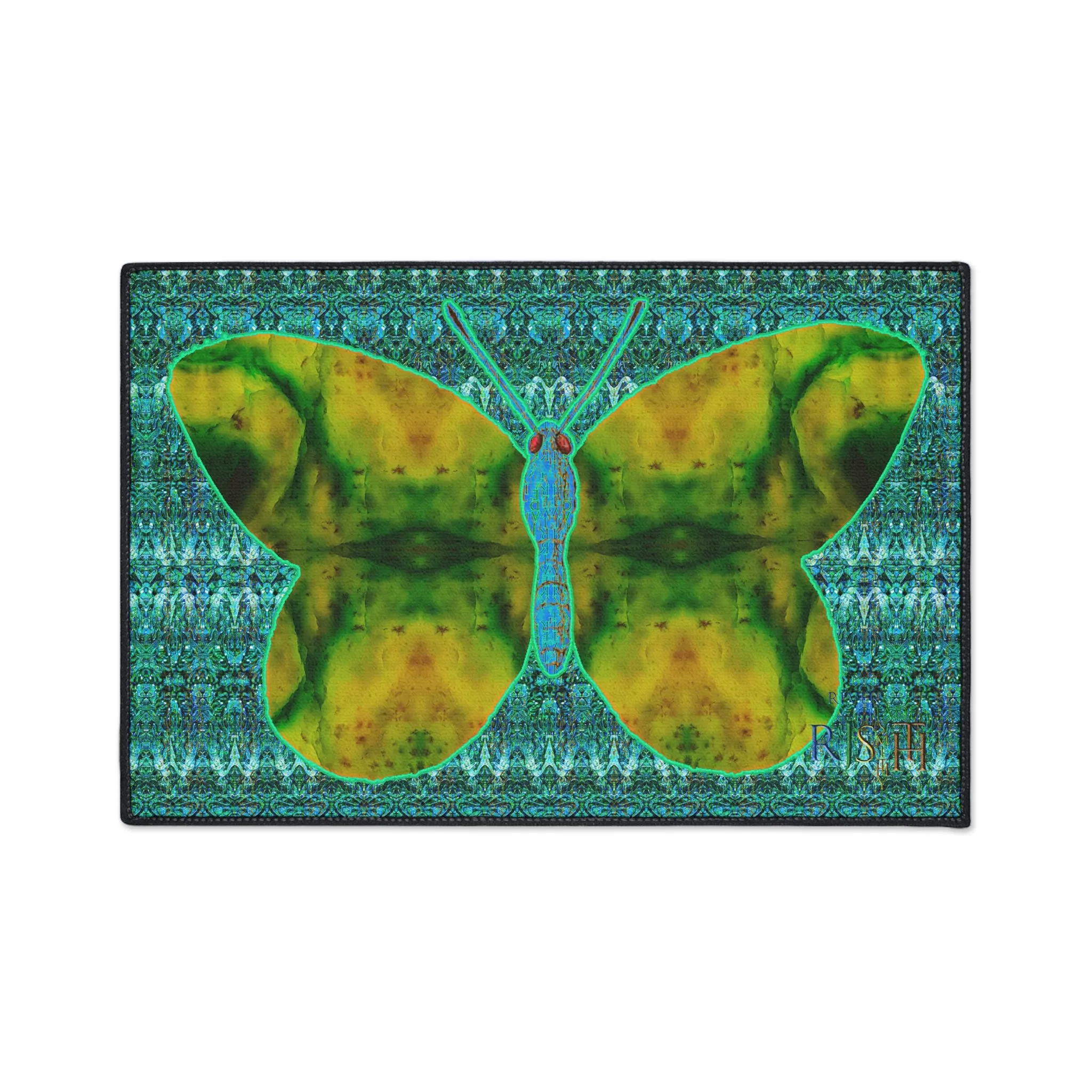 Heavy Duty Floor Mat (Butterfly Glade Denizen & Samhain Dream Thaw 12 & Blue Logo@Alchemic) RJSTH@Fabric#10_10 of 16 RJSTHw2025 RJS