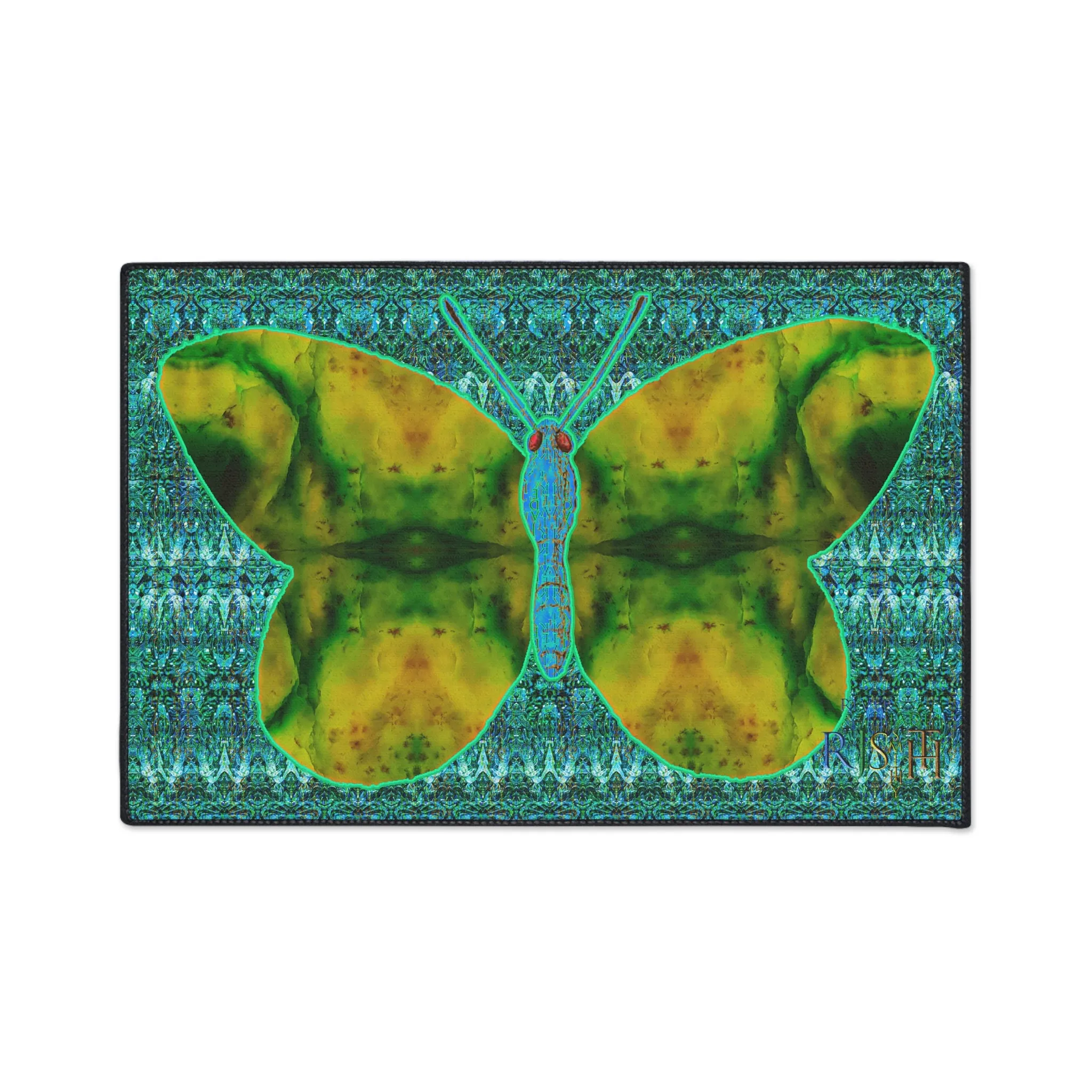 Heavy Duty Floor Mat (Butterfly Glade Denizen & Samhain Dream Thaw 12 & Blue Logo@Alchemic) RJSTH@Fabric#10_10 of 16 RJSTHw2025 RJS