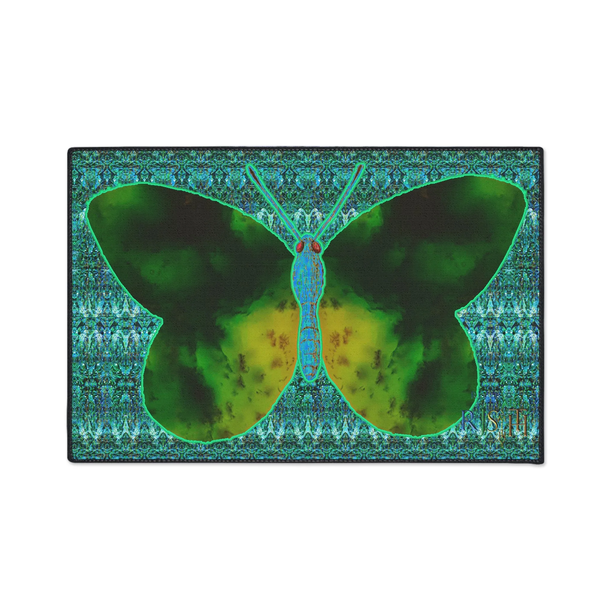Heavy Duty Floor Mat (Butterfly Glade Denizen & Samhain Dream Thaw 12 & Blue Logo@Alchemic) RJSTH@Fabric#10_15 of 16 RJSTHw2025 RJS