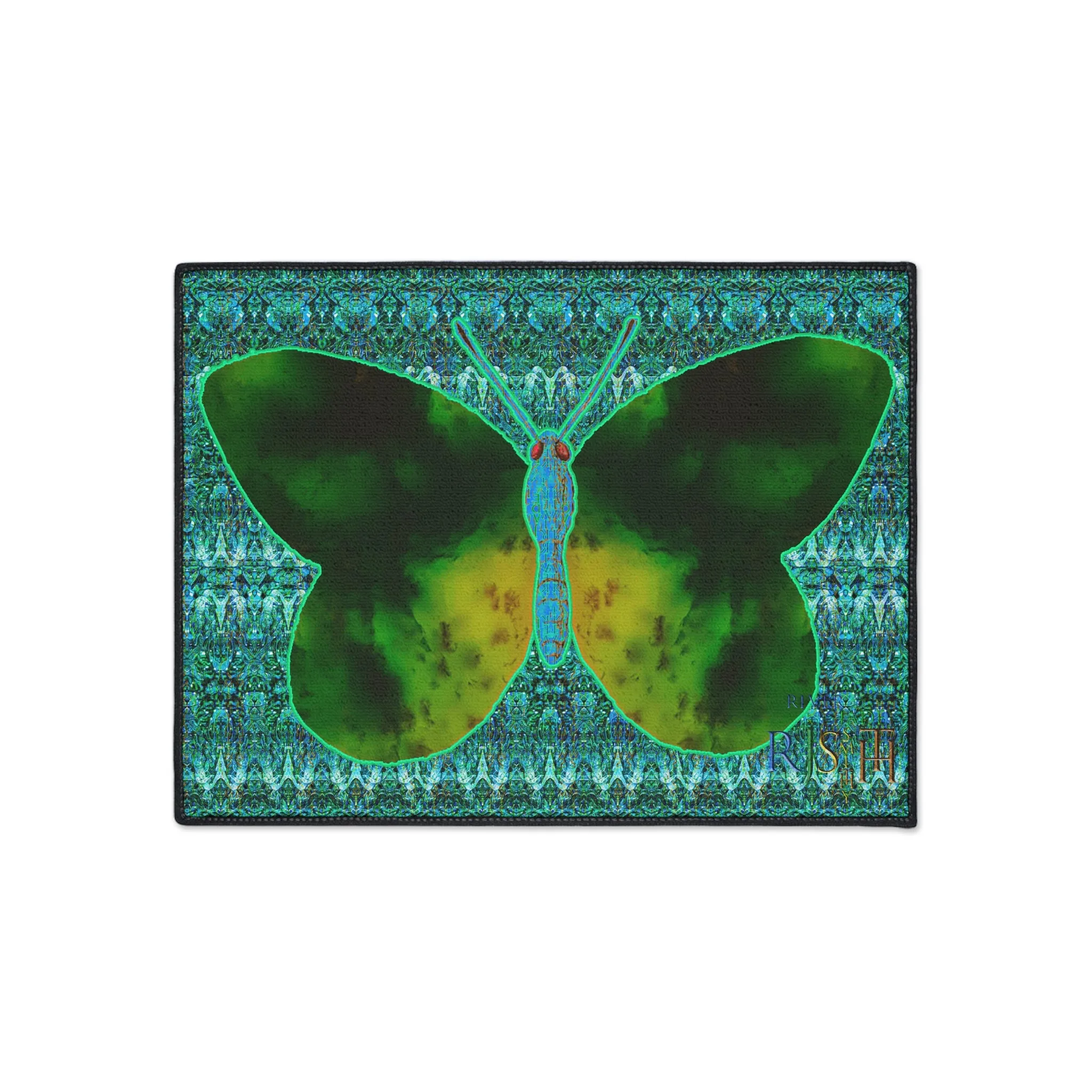 Heavy Duty Floor Mat (Butterfly Glade Denizen & Samhain Dream Thaw 12 & Blue Logo@Alchemic) RJSTH@Fabric#10_15 of 16 RJSTHw2025 RJS