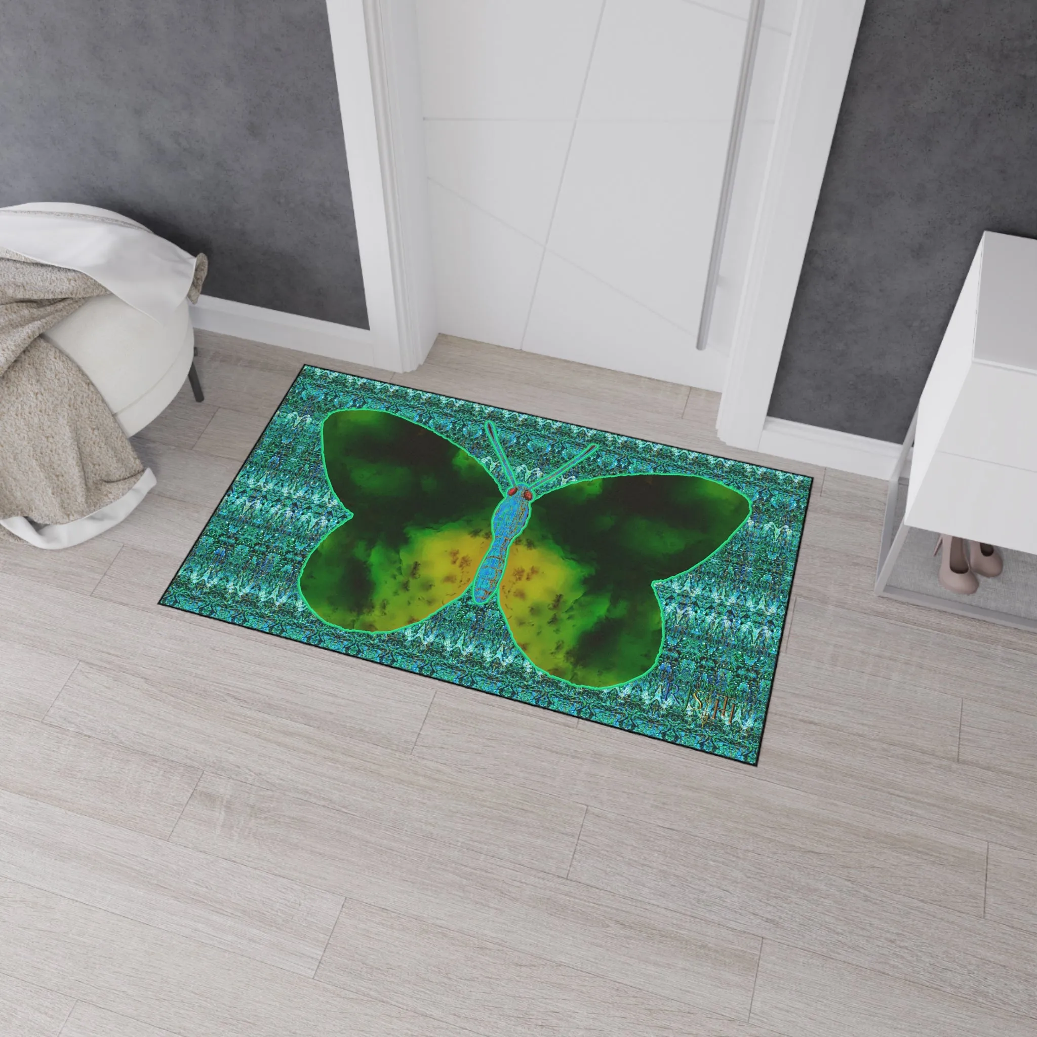 Heavy Duty Floor Mat (Butterfly Glade Denizen & Samhain Dream Thaw 12 & Blue Logo@Alchemic) RJSTH@Fabric#10_15 of 16 RJSTHw2025 RJS
