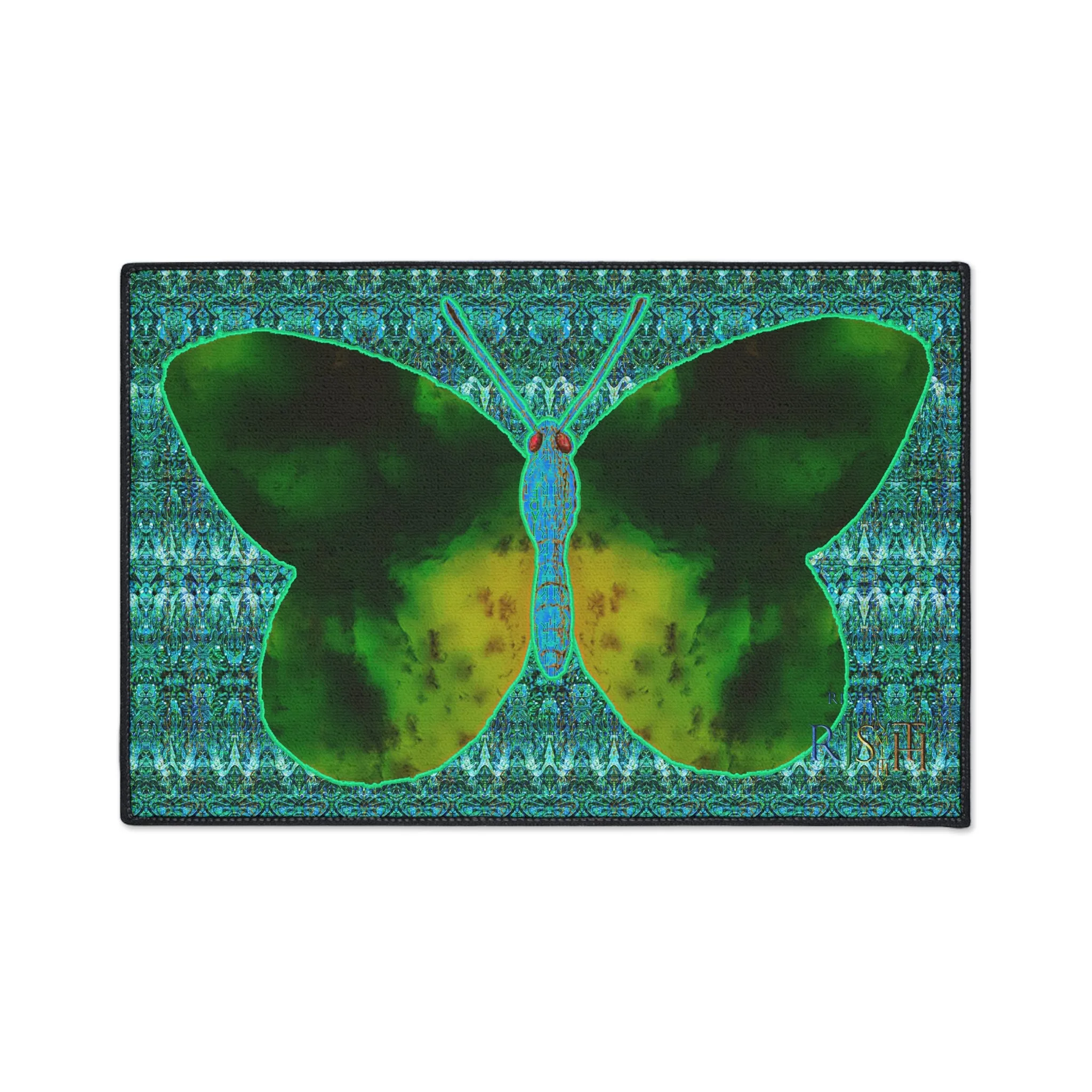 Heavy Duty Floor Mat (Butterfly Glade Denizen & Samhain Dream Thaw 12 & Blue Logo@Alchemic) RJSTH@Fabric#10_15 of 16 RJSTHw2025 RJS
