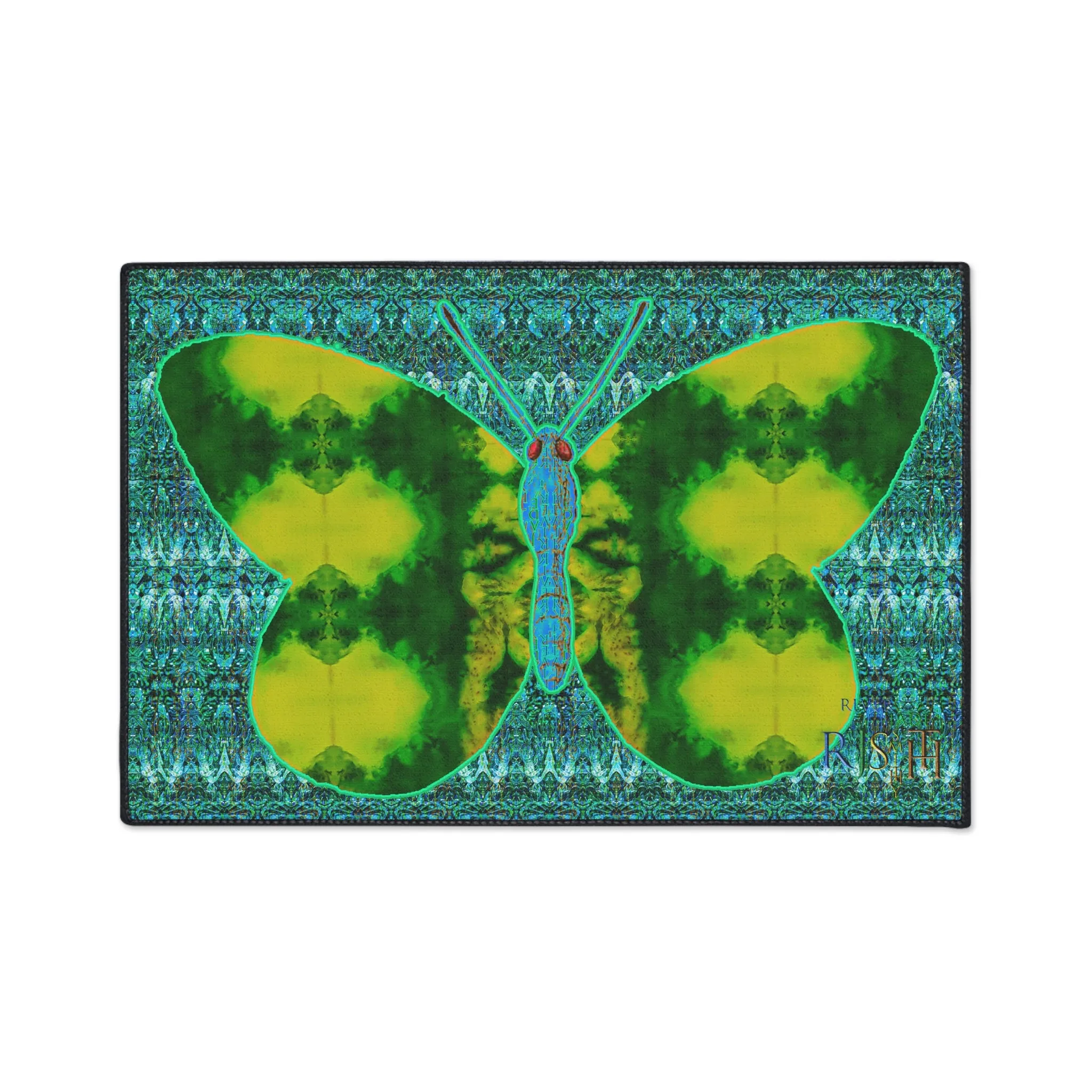 Heavy Duty Floor Mat (Butterfly Glade Denizen & Samhain Dream Thaw 12 & Blue Logo@Alchemic) RJSTH@Fabric#10_2 of 16 RJSTHw2025 RJS