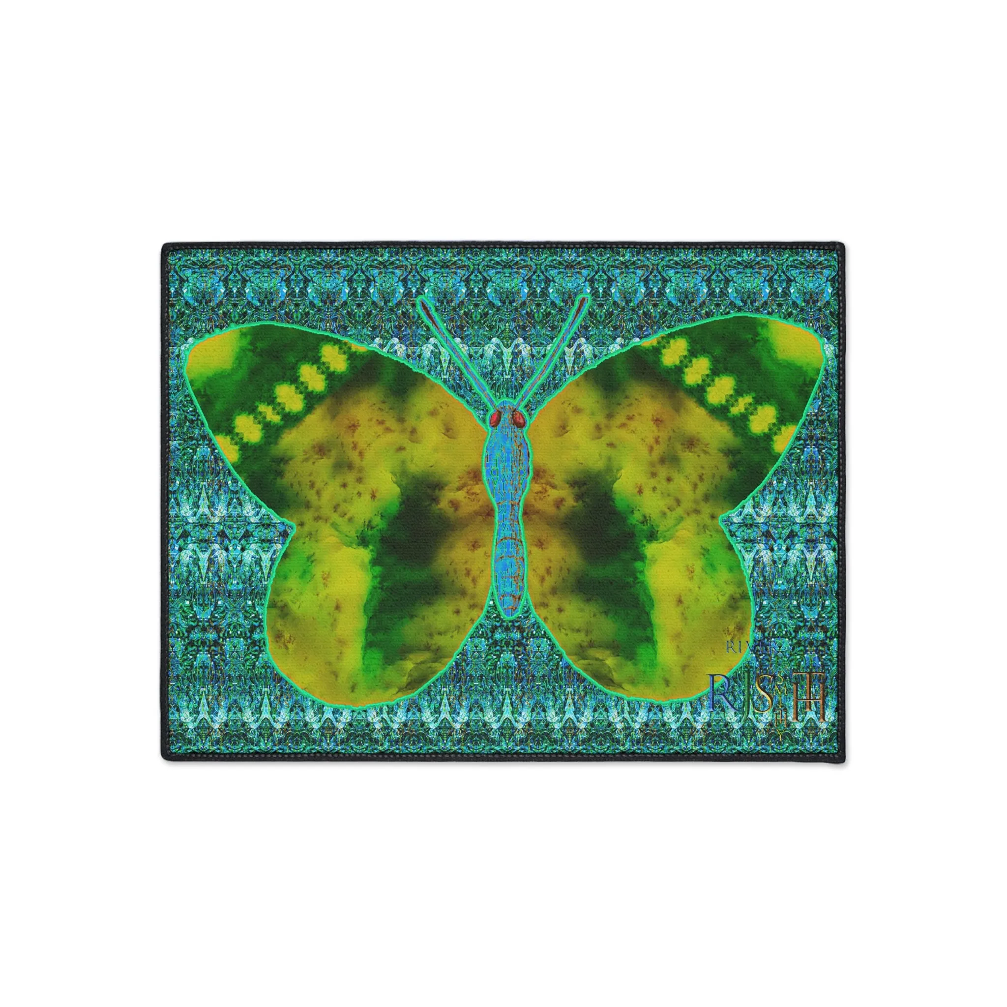 Heavy Duty Floor Mat (Butterfly Glade Denizen & Samhain Dream Thaw 12 & Blue Logo@Alchemic) RJSTH@Fabric#10_5 of 16 RJSTHw2025 RJS