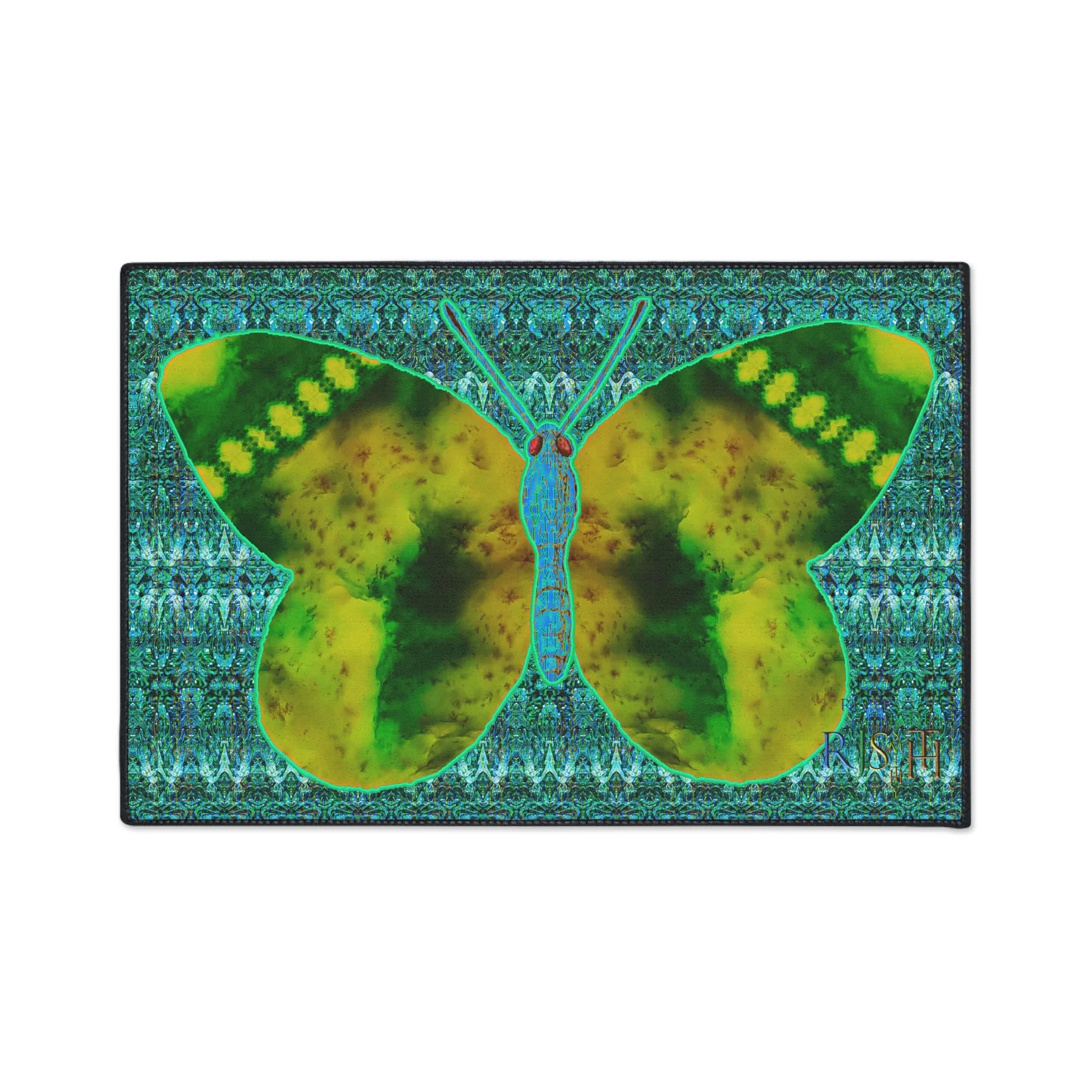 Heavy Duty Floor Mat (Butterfly Glade Denizen & Samhain Dream Thaw 12 & Blue Logo@Alchemic) RJSTH@Fabric#10_5 of 16 RJSTHw2025 RJS