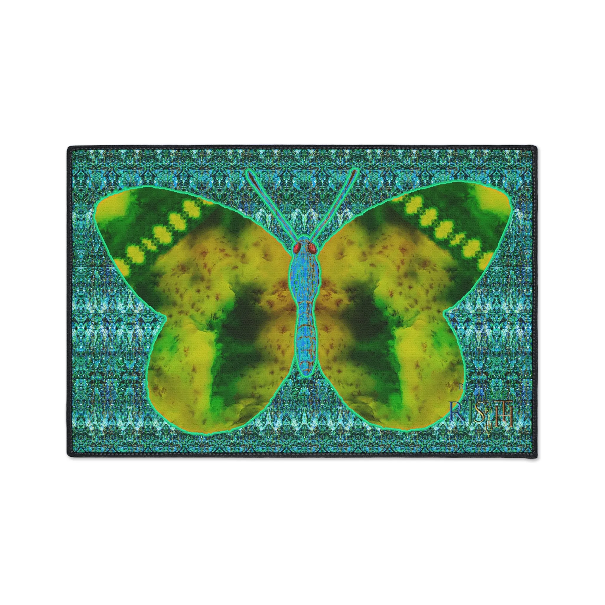 Heavy Duty Floor Mat (Butterfly Glade Denizen & Samhain Dream Thaw 12 & Blue Logo@Alchemic) RJSTH@Fabric#10_5 of 16 RJSTHw2025 RJS