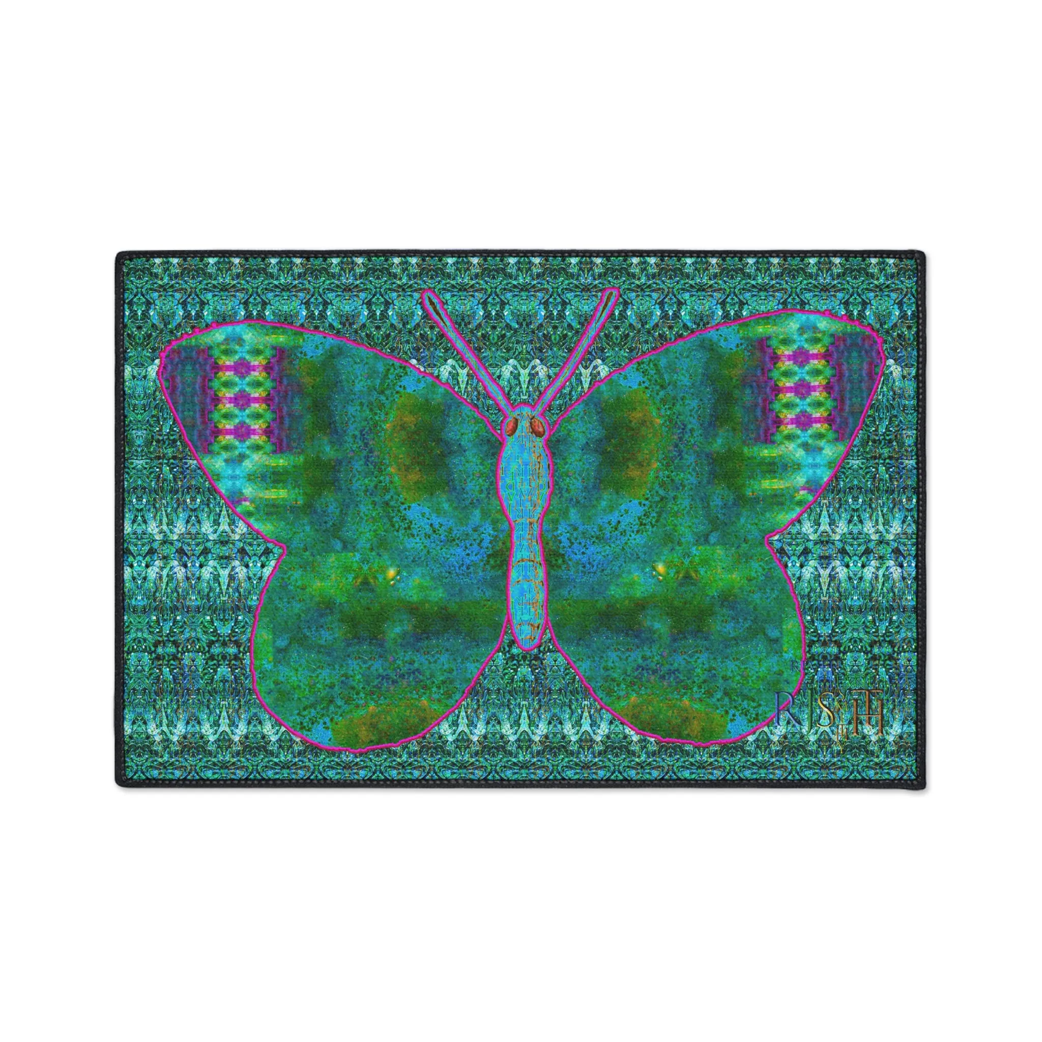Heavy Duty Floor Mat (Butterfly Glade Denizen & Samhain Dream Thaw 12 & Blue Logo@Alchemic) RJSTH@Fabric#11_15 of 16 RJSTHw2025 RJS