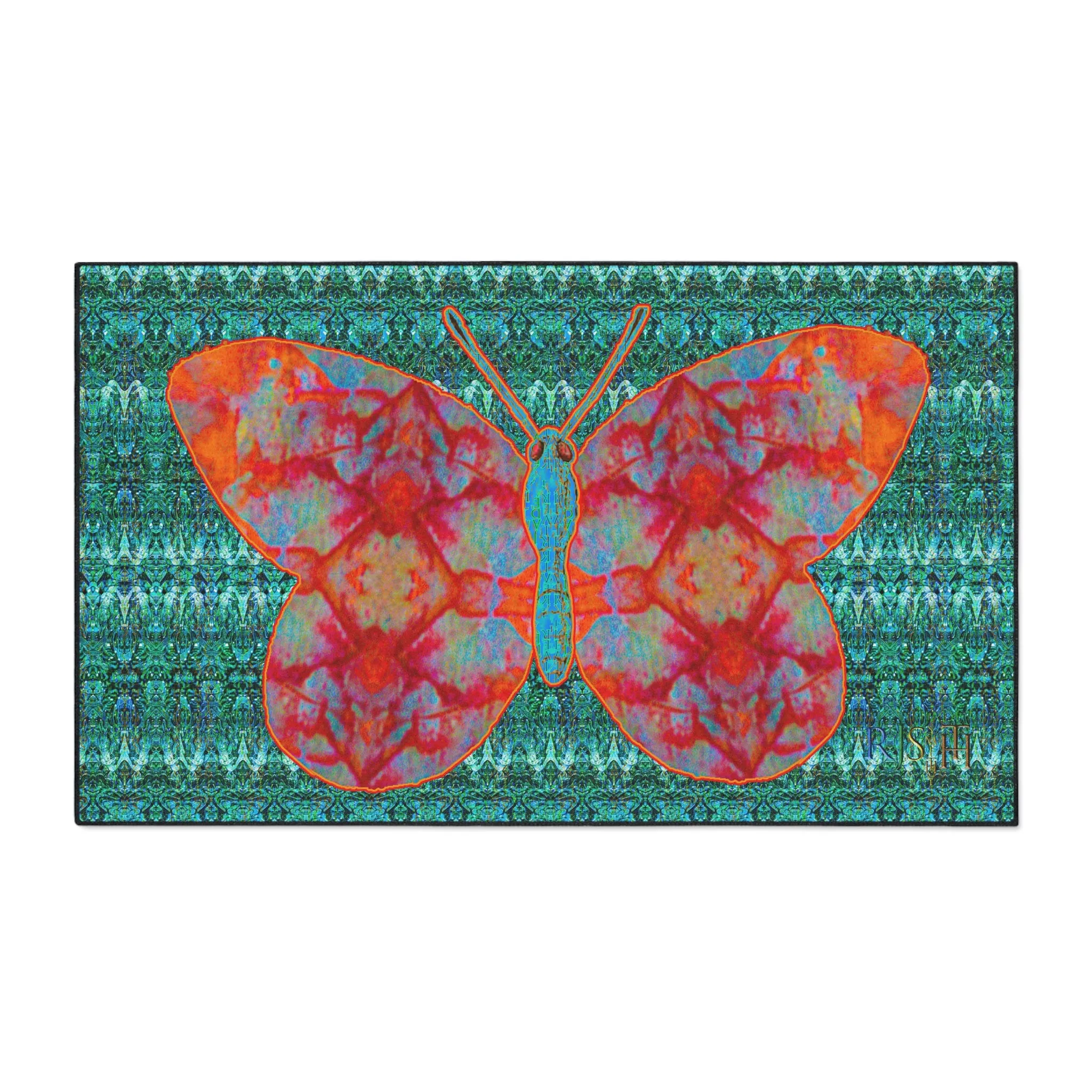 Heavy Duty Floor Mat (Butterfly Glade Denizen & Samhain Dream Thaw 12 & Blue Logo@Alchemic) RJSTH@Fabric#12_1 of 16 RJSTHw2025 RJS