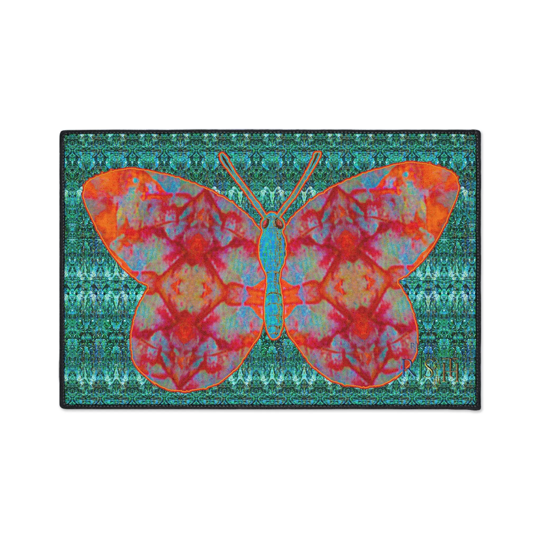 Heavy Duty Floor Mat (Butterfly Glade Denizen & Samhain Dream Thaw 12 & Blue Logo@Alchemic) RJSTH@Fabric#12_1 of 16 RJSTHw2025 RJS