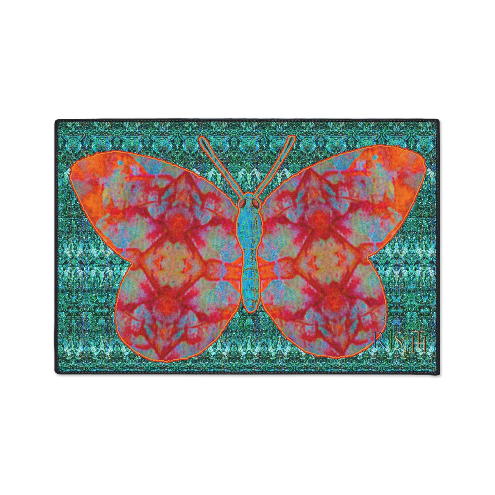 Heavy Duty Floor Mat (Butterfly Glade Denizen & Samhain Dream Thaw 12 & Blue Logo@Alchemic) RJSTH@Fabric#12_1 of 16 RJSTHw2025 RJS