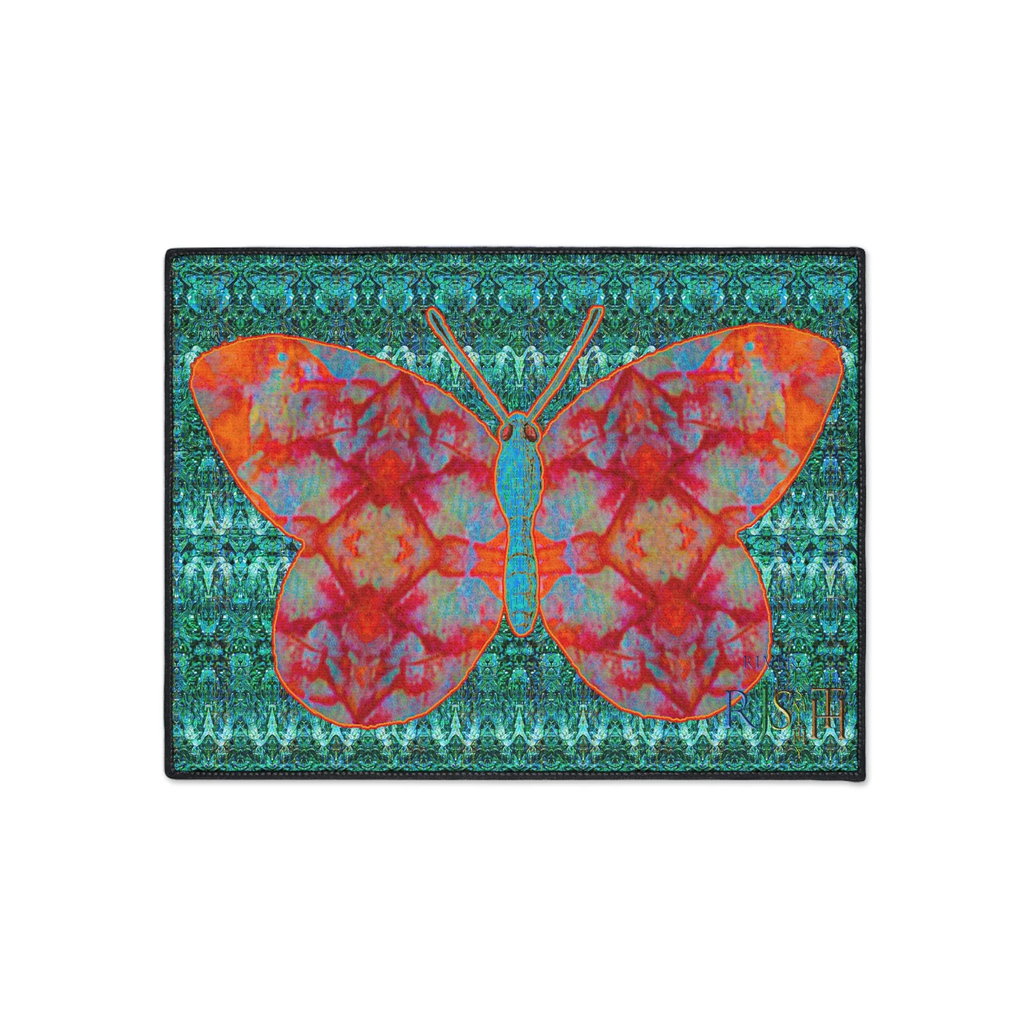 Heavy Duty Floor Mat (Butterfly Glade Denizen & Samhain Dream Thaw 12 & Blue Logo@Alchemic) RJSTH@Fabric#12_1 of 16 RJSTHw2025 RJS