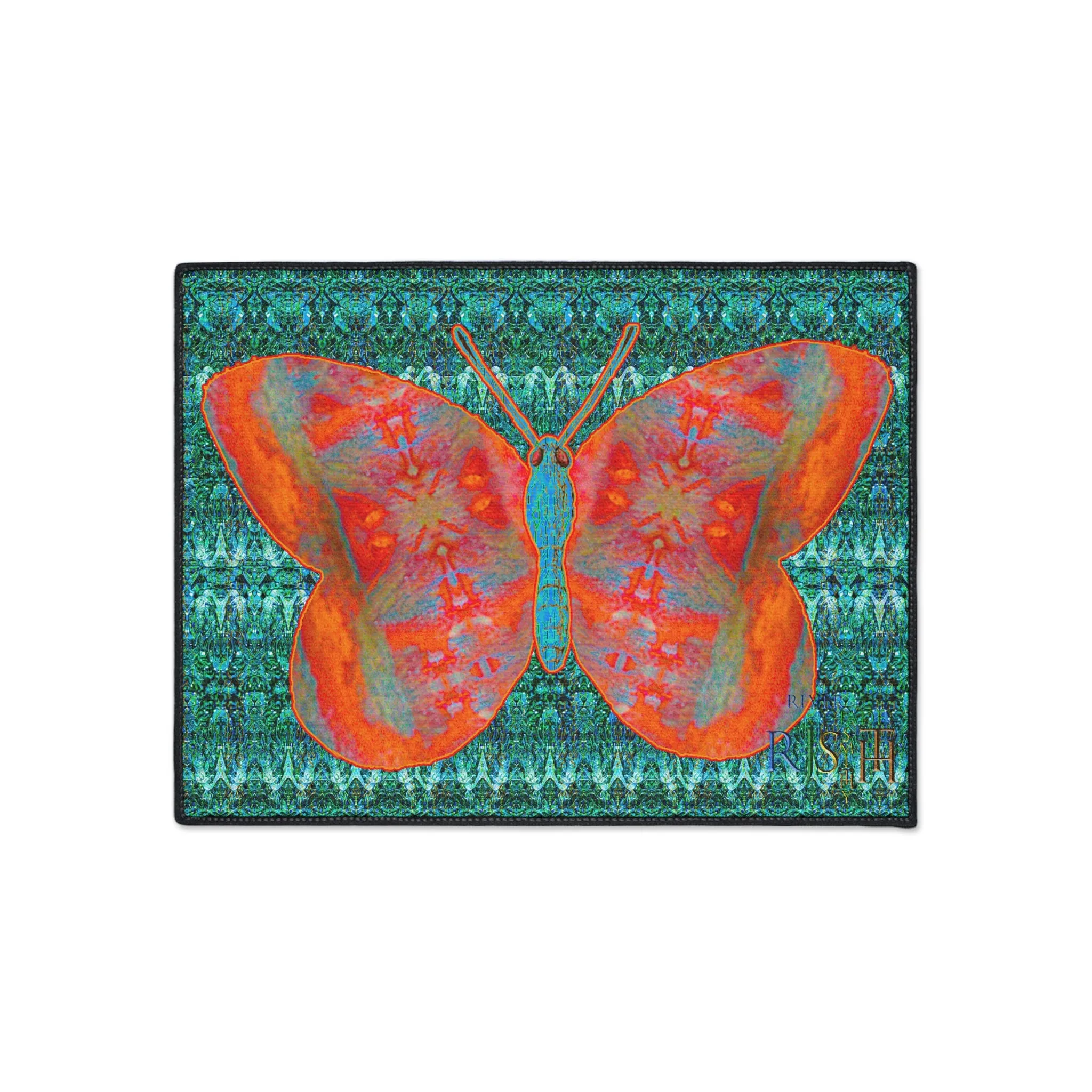 Heavy Duty Floor Mat (Butterfly Glade Denizen & Samhain Dream Thaw 12 & Blue Logo@Alchemic) RJSTH@Fabric#12_5 of 16 RJSTHw2025 RJS