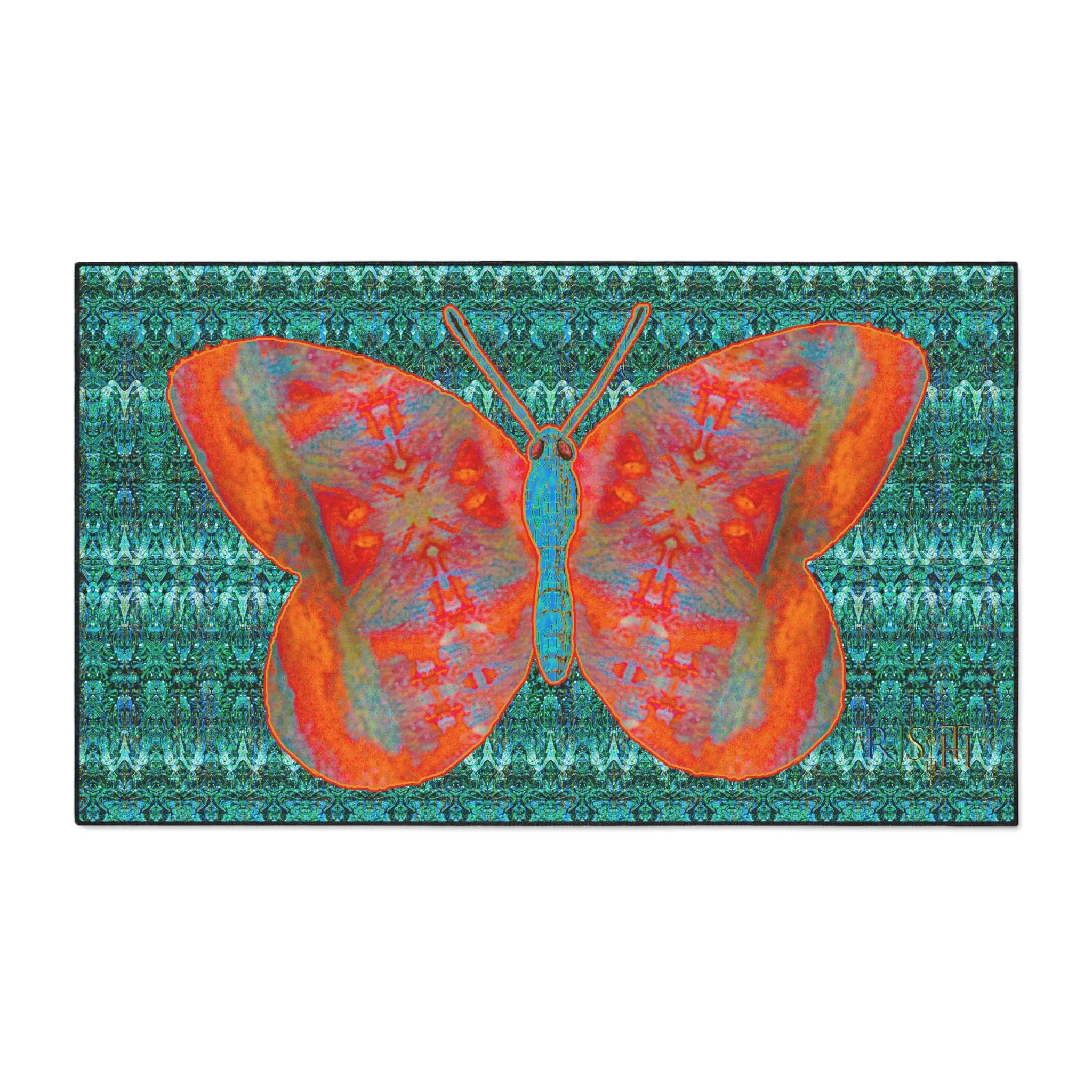 Heavy Duty Floor Mat (Butterfly Glade Denizen & Samhain Dream Thaw 12 & Blue Logo@Alchemic) RJSTH@Fabric#12_5 of 16 RJSTHw2025 RJS