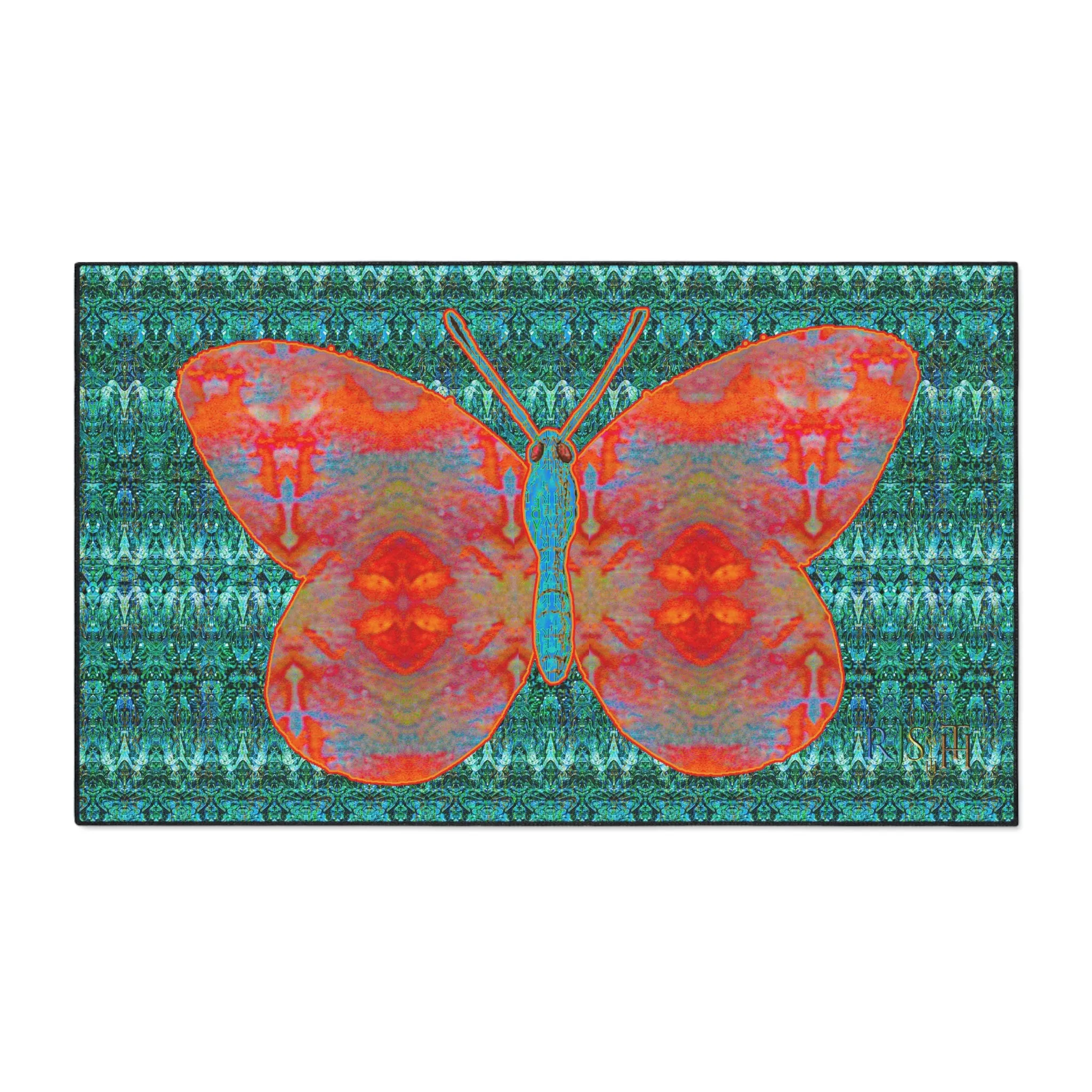 Heavy Duty Floor Mat (Butterfly Glade Denizen & Samhain Dream Thaw 12 & Blue Logo@Alchemic) RJSTH@Fabric#12_8 of 16 RJSTHw2025 RJS