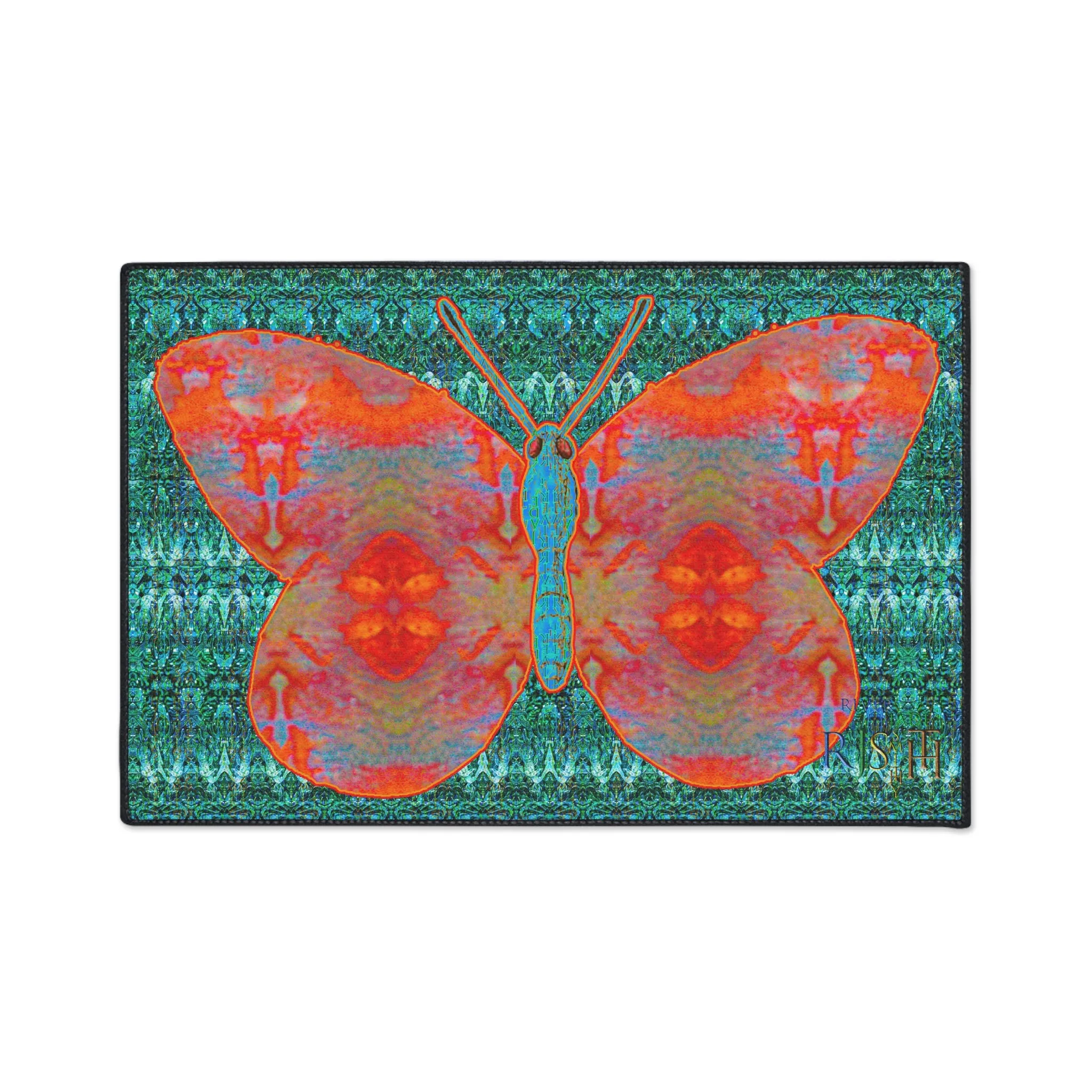 Heavy Duty Floor Mat (Butterfly Glade Denizen & Samhain Dream Thaw 12 & Blue Logo@Alchemic) RJSTH@Fabric#12_8 of 16 RJSTHw2025 RJS