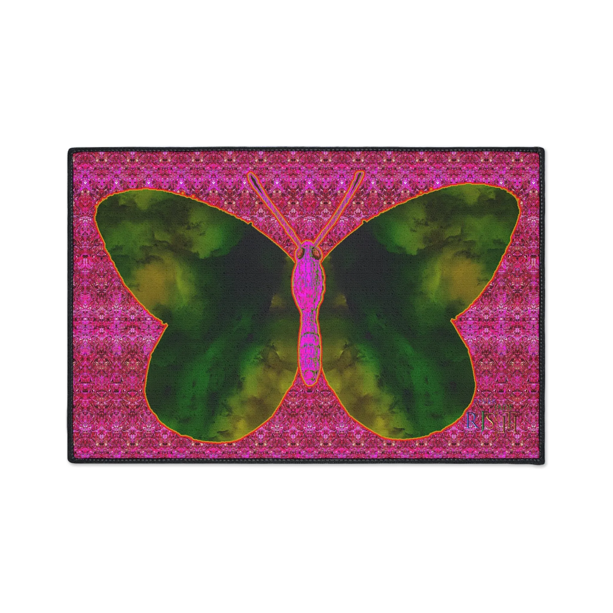 Heavy Duty Floor Mat (Butterfly Glade Denizen & Samhain Dream Thaw 13 & Pink Logo@Alchemic) RJSTH@Fabric#7_10 of 14 RJSTHw2025 RJS
