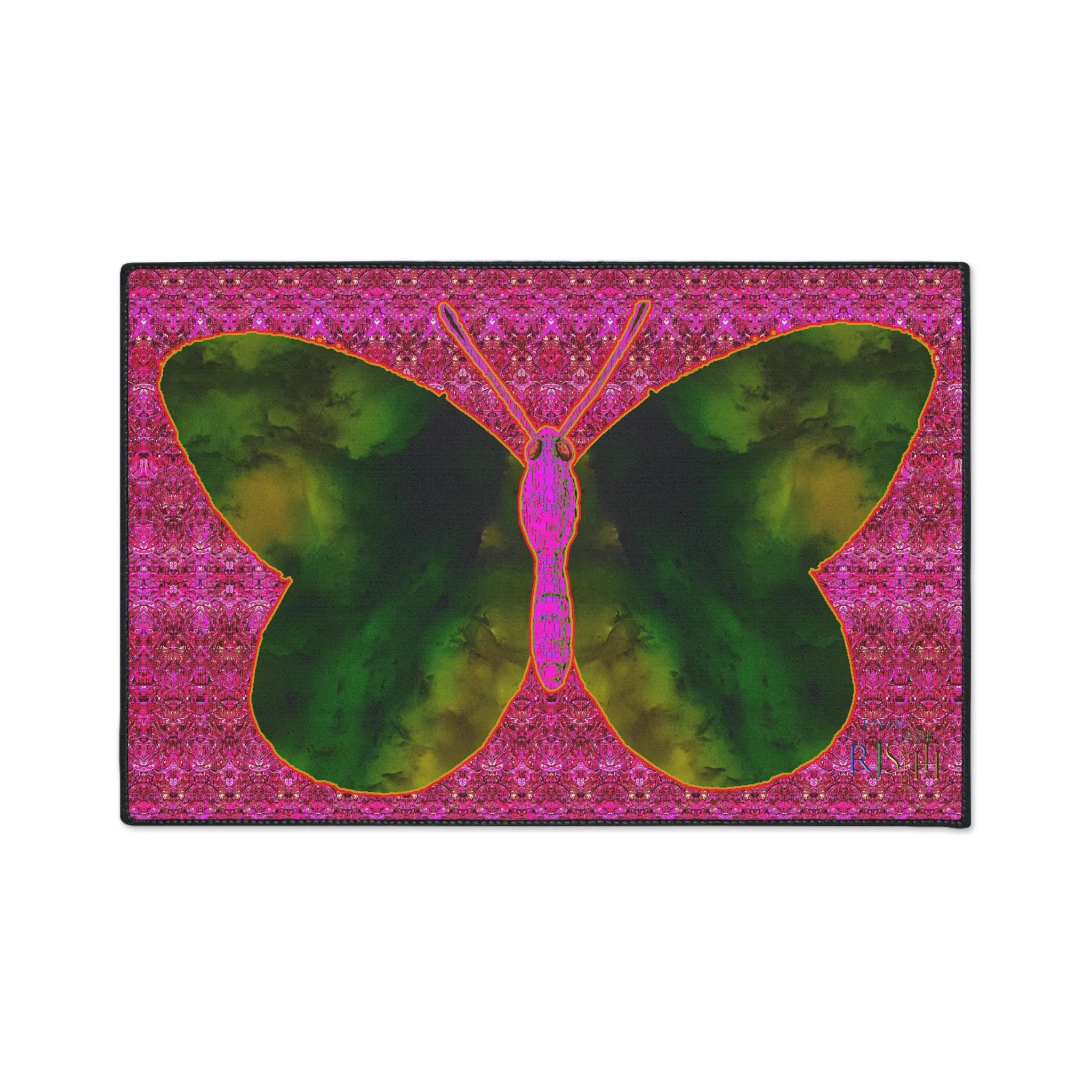 Heavy Duty Floor Mat (Butterfly Glade Denizen & Samhain Dream Thaw 13 & Pink Logo@Alchemic) RJSTH@Fabric#7_10 of 14 RJSTHw2025 RJS