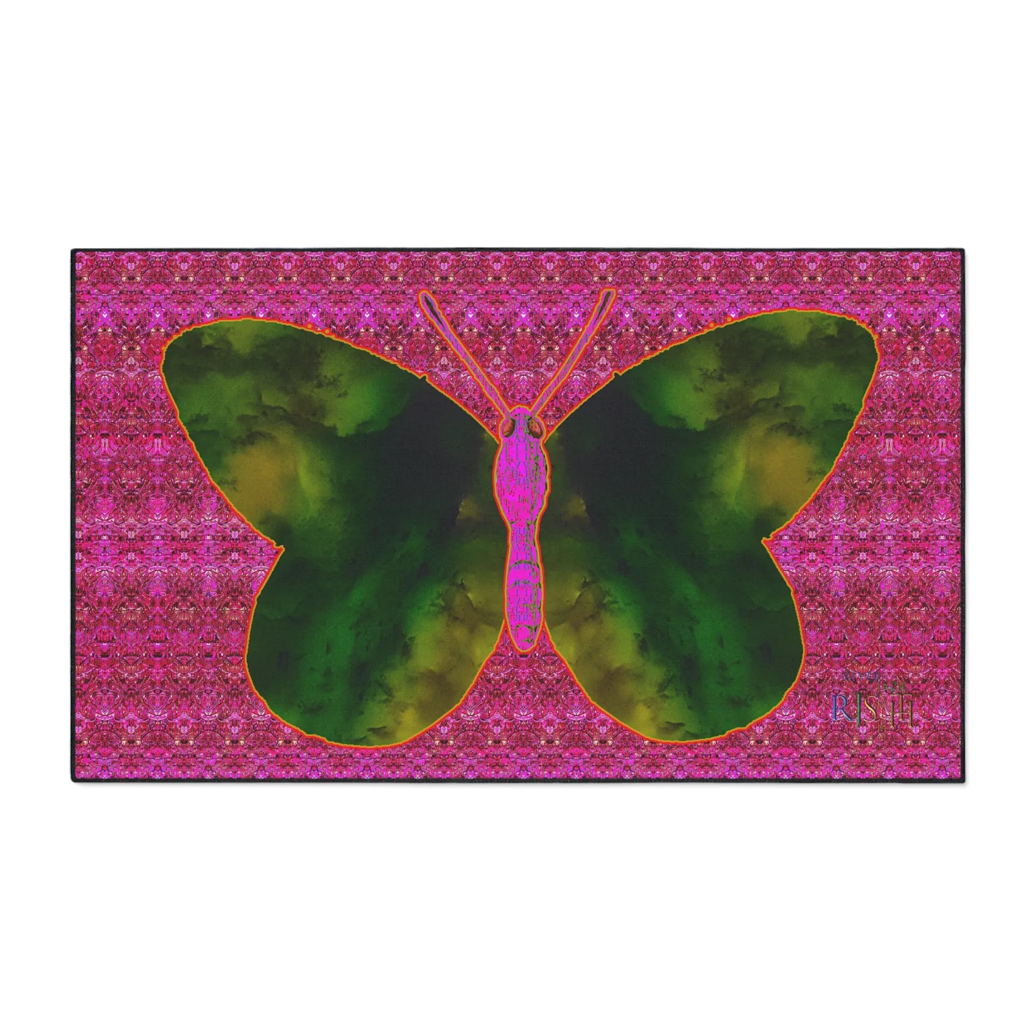 Heavy Duty Floor Mat (Butterfly Glade Denizen & Samhain Dream Thaw 13 & Pink Logo@Alchemic) RJSTH@Fabric#7_10 of 14 RJSTHw2025 RJS
