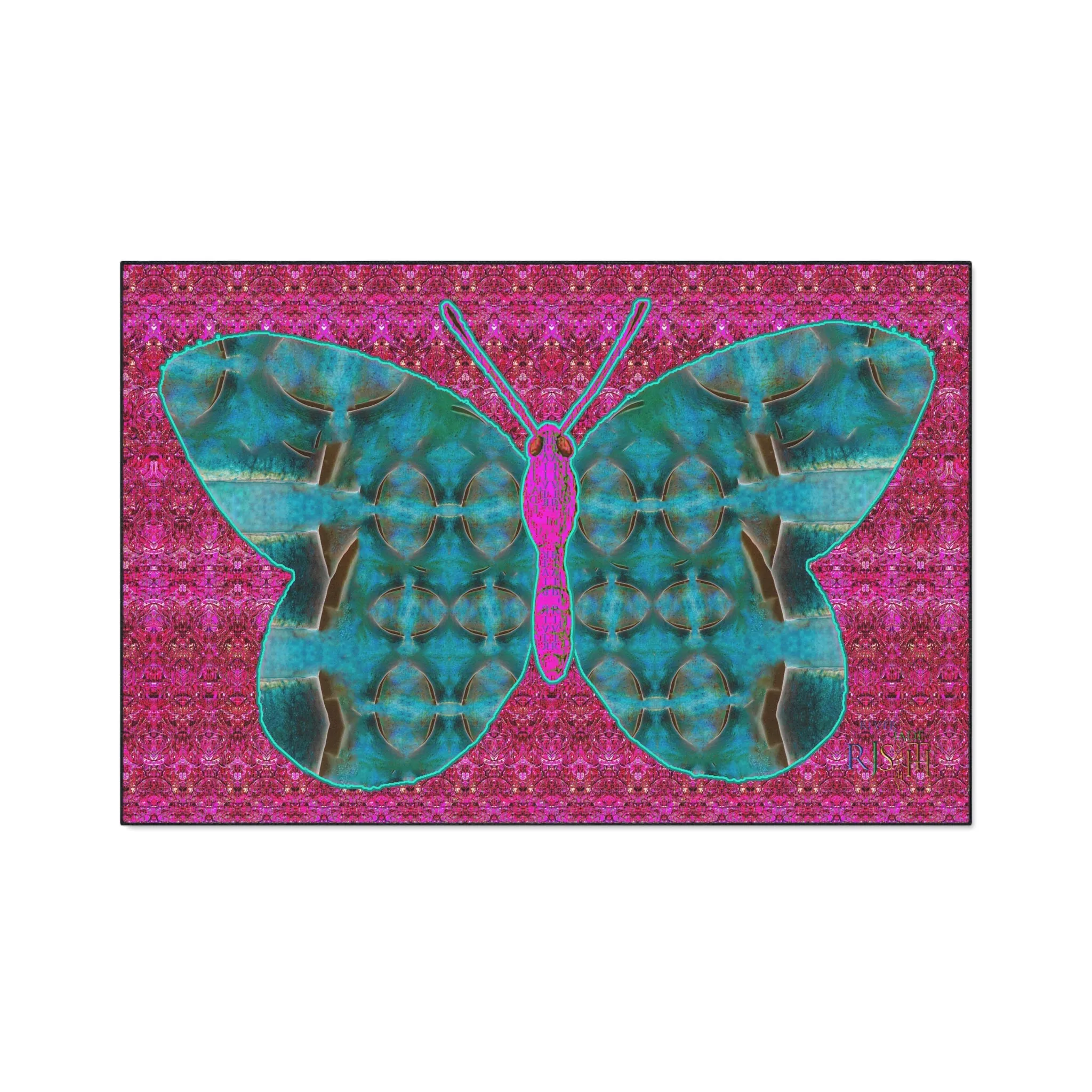 Heavy Duty Floor Mat (Butterfly Glade Denizen & Samhain Dream Thaw 13 & Pink Logo@Alchemic) RJSTH@Fabric#8_11 of 16 RJSTHw2025 RJS