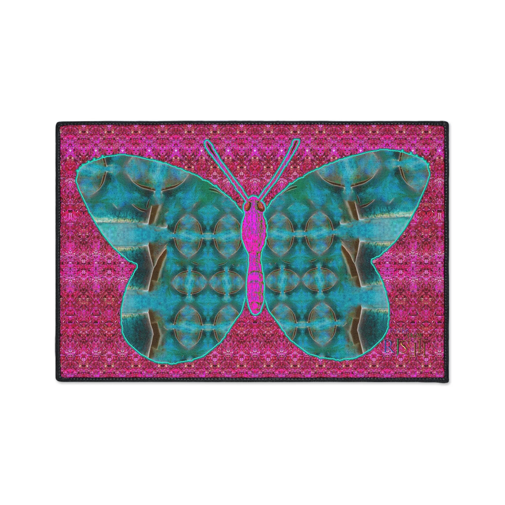 Heavy Duty Floor Mat (Butterfly Glade Denizen & Samhain Dream Thaw 13 & Pink Logo@Alchemic) RJSTH@Fabric#8_11 of 16 RJSTHw2025 RJS