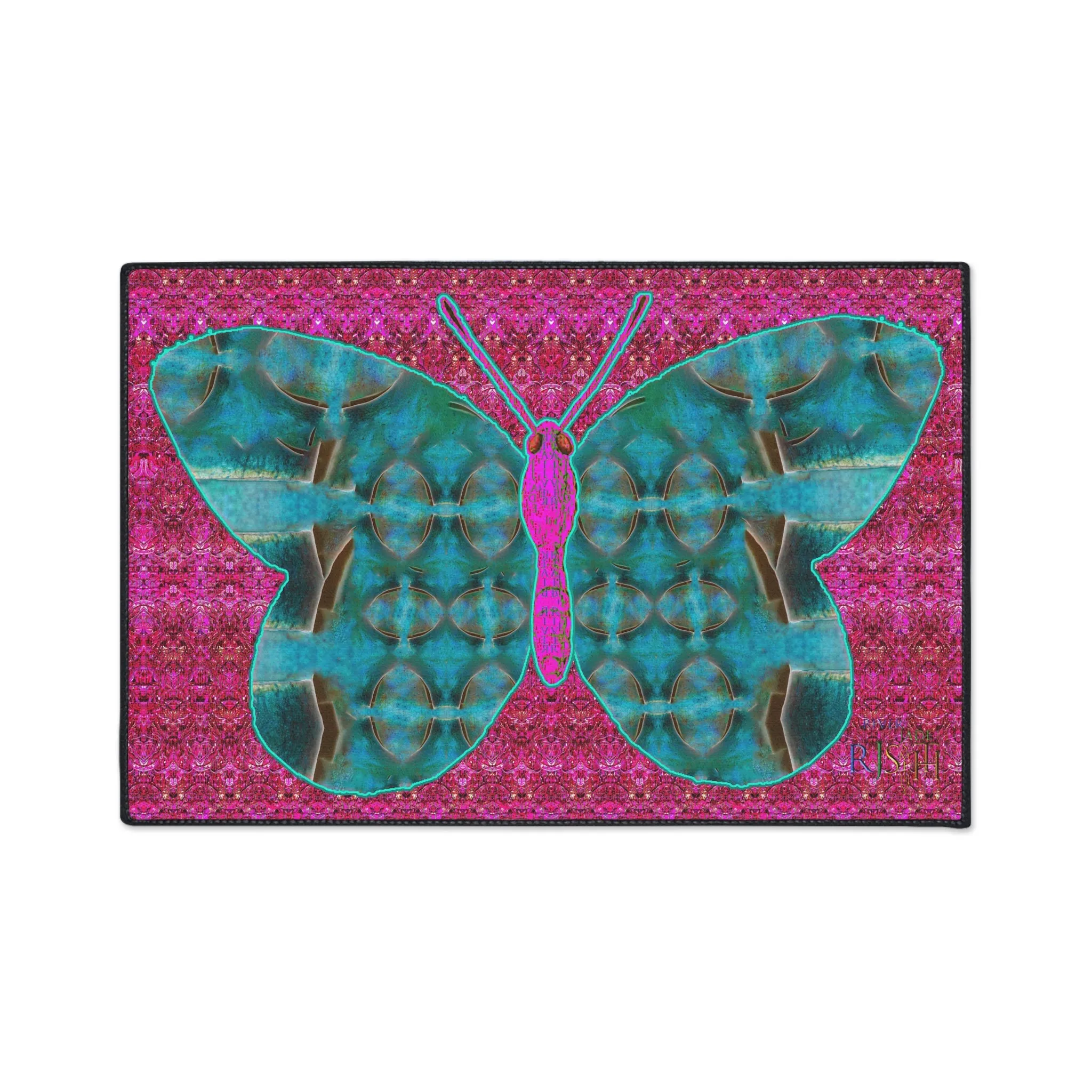 Heavy Duty Floor Mat (Butterfly Glade Denizen & Samhain Dream Thaw 13 & Pink Logo@Alchemic) RJSTH@Fabric#8_11 of 16 RJSTHw2025 RJS