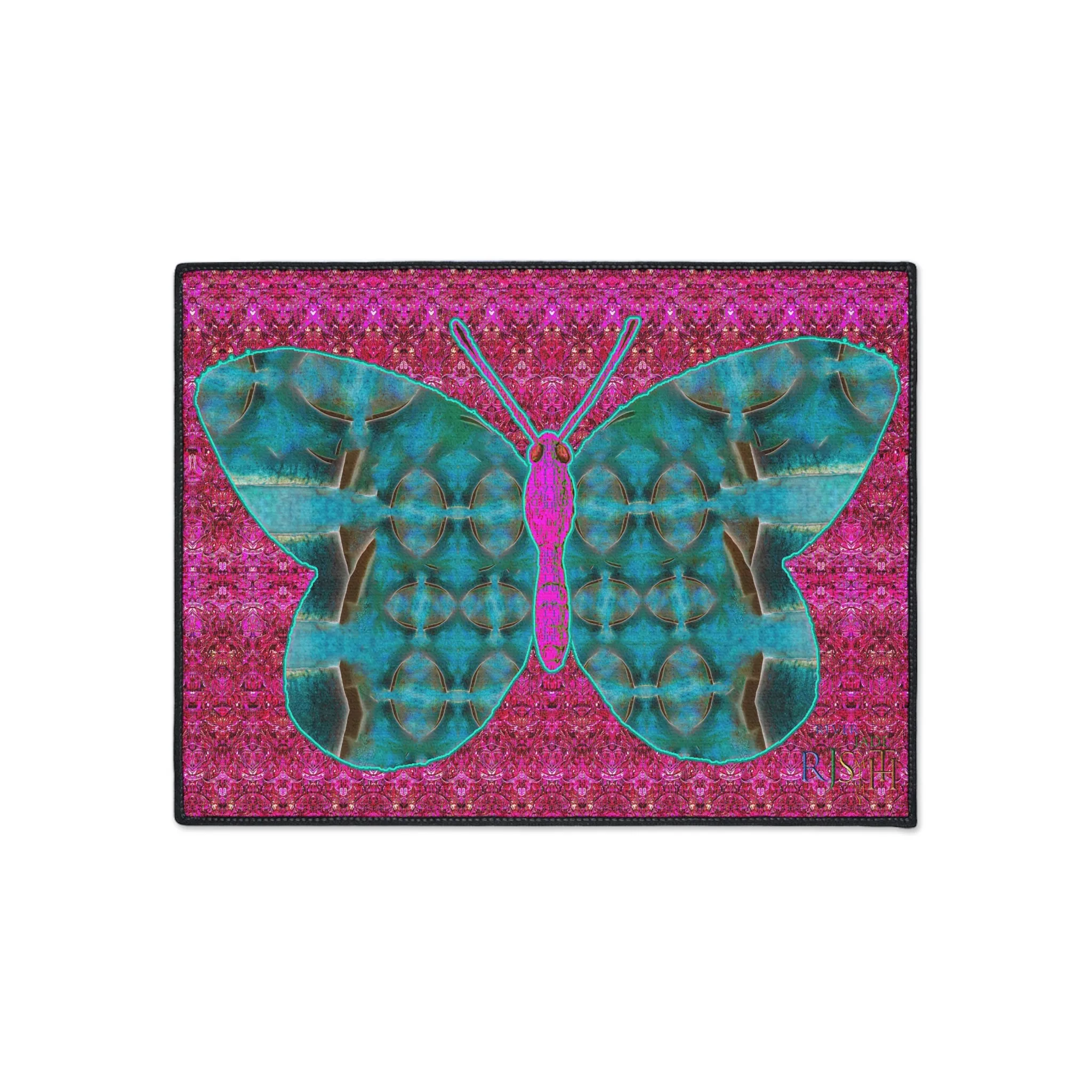Heavy Duty Floor Mat (Butterfly Glade Denizen & Samhain Dream Thaw 13 & Pink Logo@Alchemic) RJSTH@Fabric#8_11 of 16 RJSTHw2025 RJS