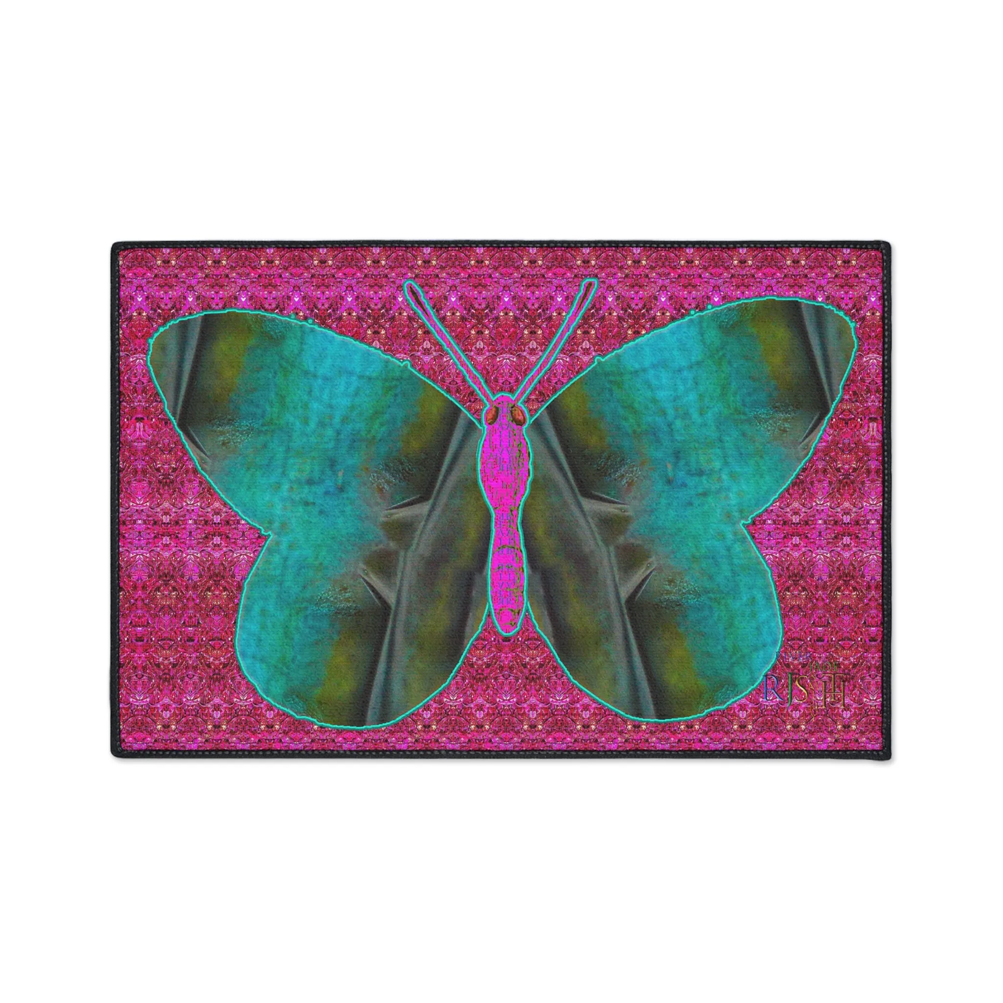 Heavy Duty Floor Mat (Butterfly Glade Denizen & Samhain Dream Thaw 13 & Pink Logo@Alchemic) RJSTH@Fabric#8_8 of 16 RJSTHw2025 RJS
