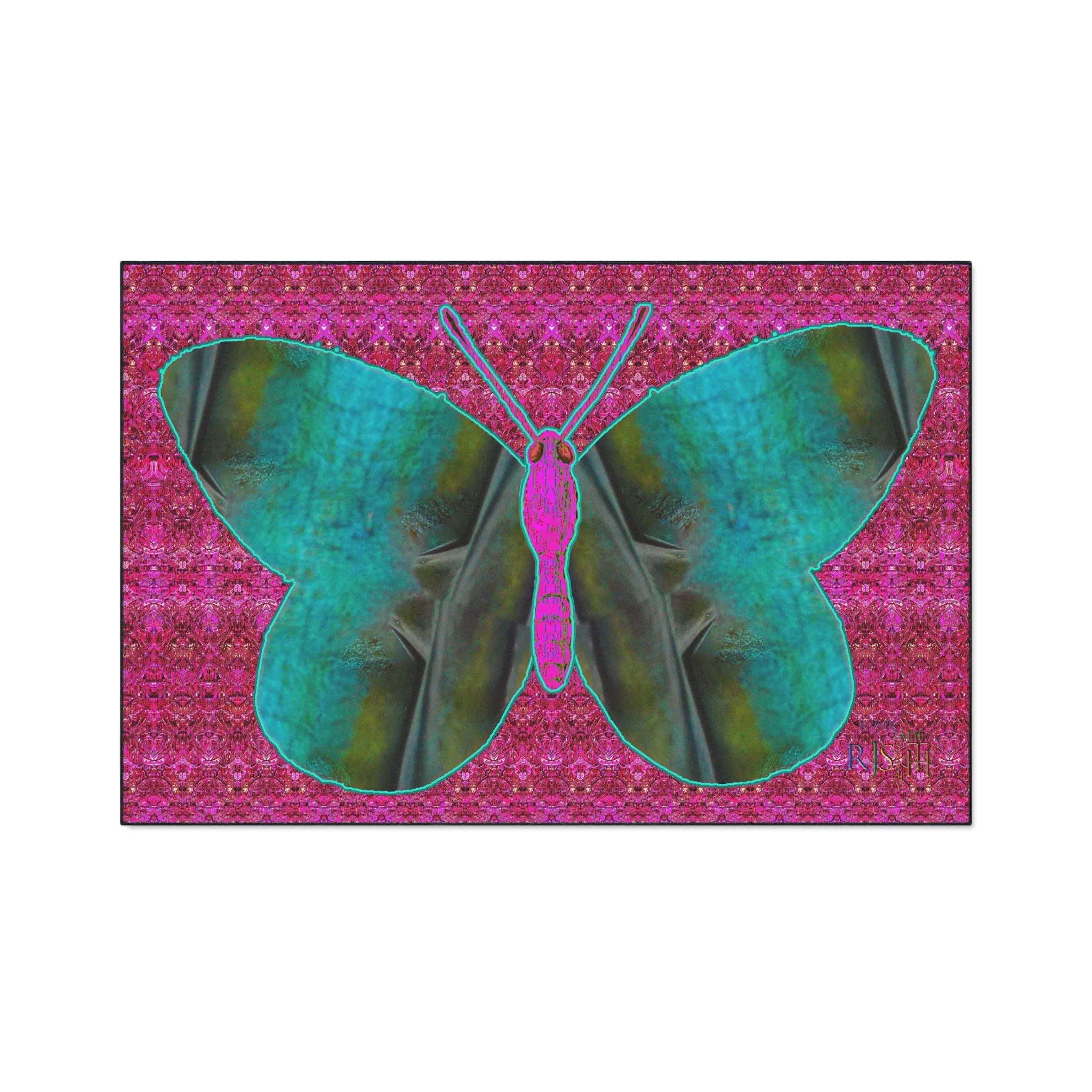 Heavy Duty Floor Mat (Butterfly Glade Denizen & Samhain Dream Thaw 13 & Pink Logo@Alchemic) RJSTH@Fabric#8_8 of 16 RJSTHw2025 RJS