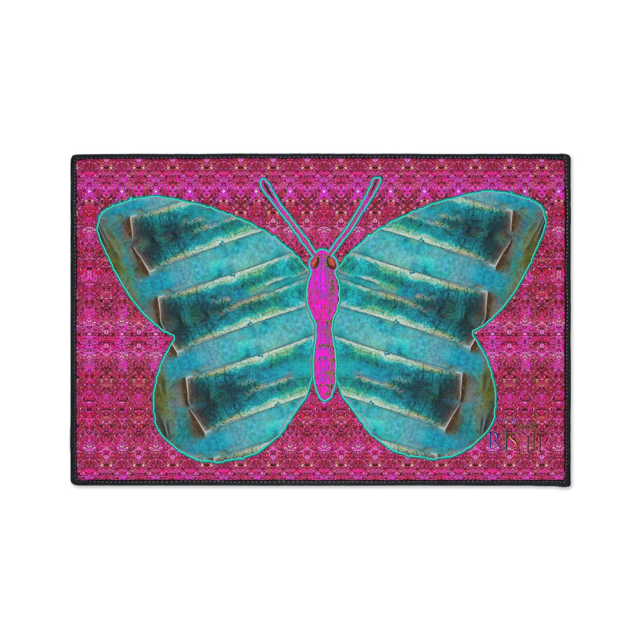 Heavy Duty Floor Mat (Butterfly Glade Denizen & Samhain Dream Thaw 13 & Pink Logo@Alchemic) RJSTH@Fabric#8_9 of 16 RJSTHw2025 RJS