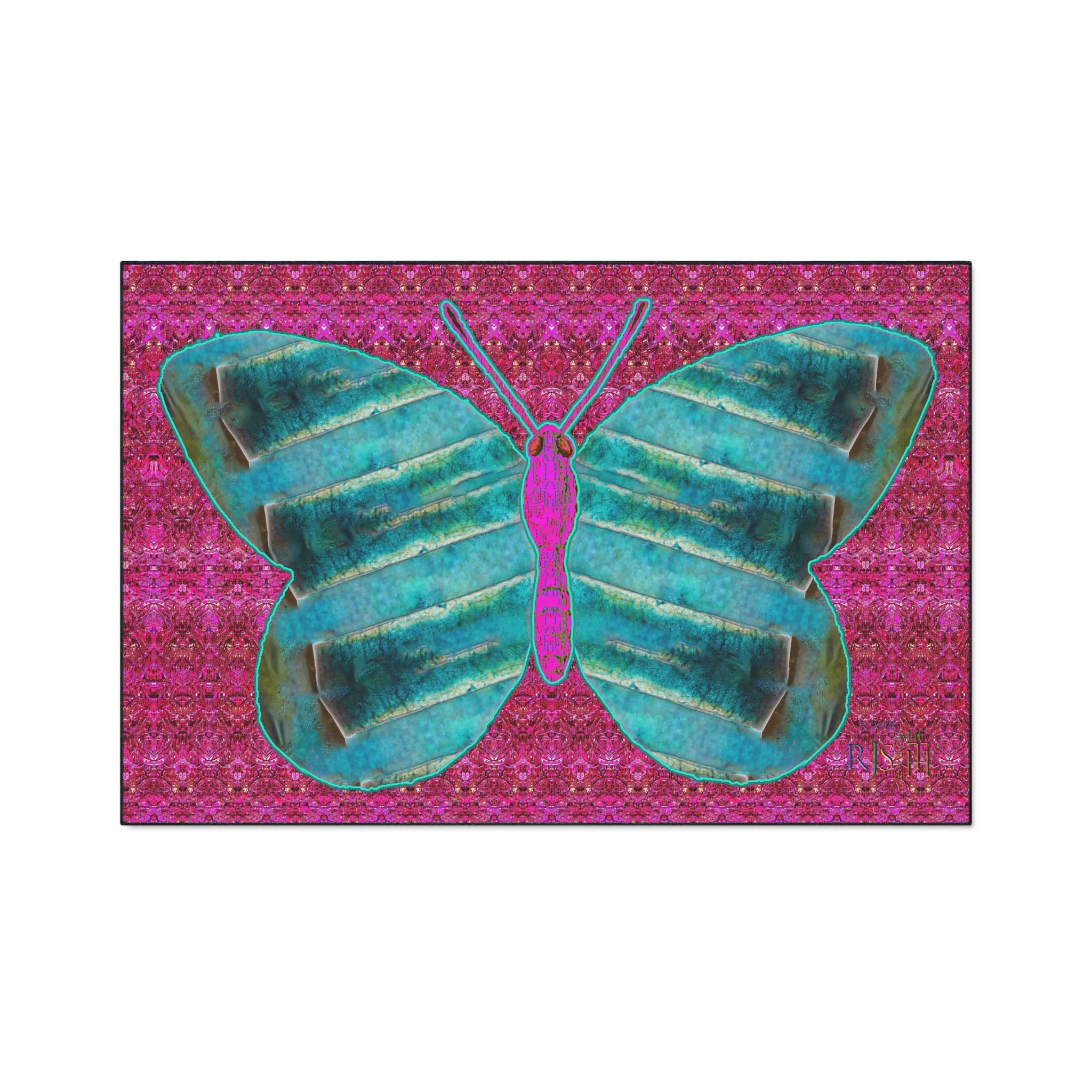 Heavy Duty Floor Mat (Butterfly Glade Denizen & Samhain Dream Thaw 13 & Pink Logo@Alchemic) RJSTH@Fabric#8_9 of 16 RJSTHw2025 RJS