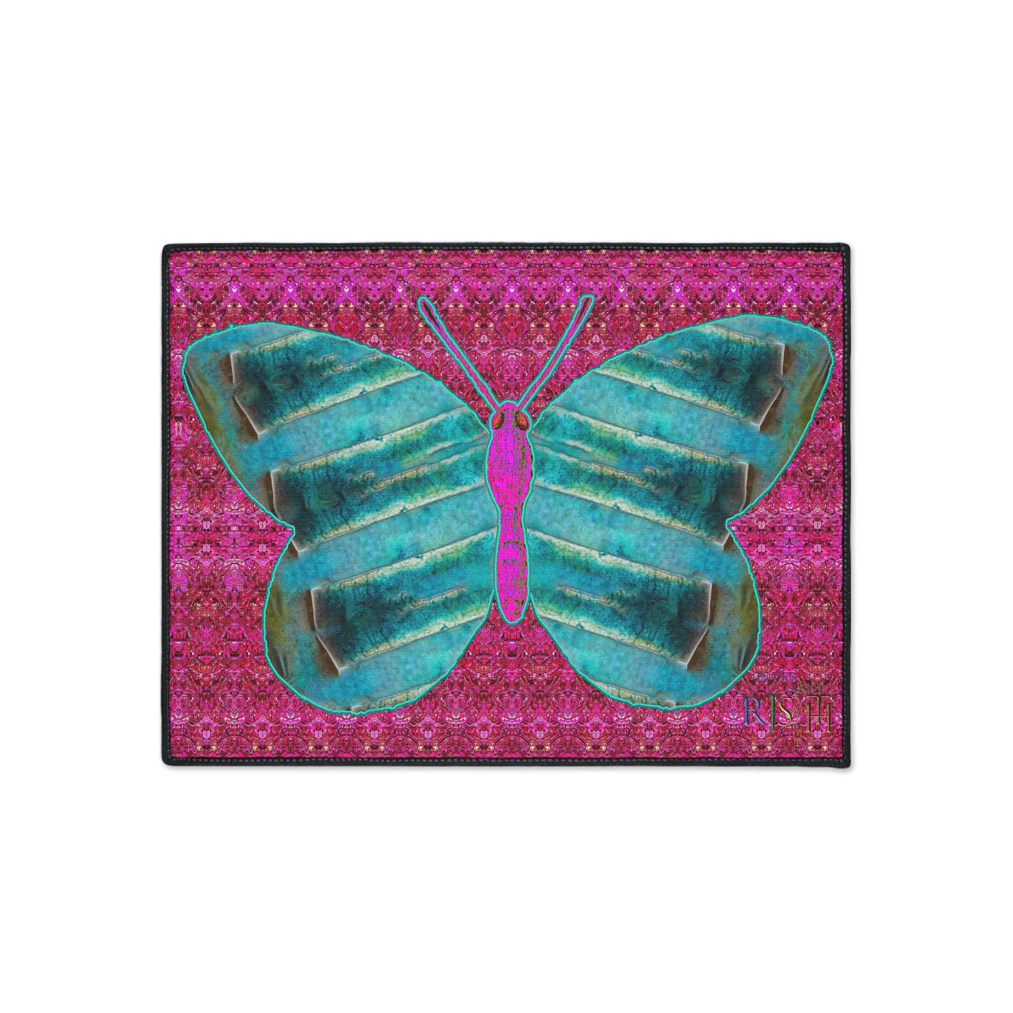 Heavy Duty Floor Mat (Butterfly Glade Denizen & Samhain Dream Thaw 13 & Pink Logo@Alchemic) RJSTH@Fabric#8_9 of 16 RJSTHw2025 RJS