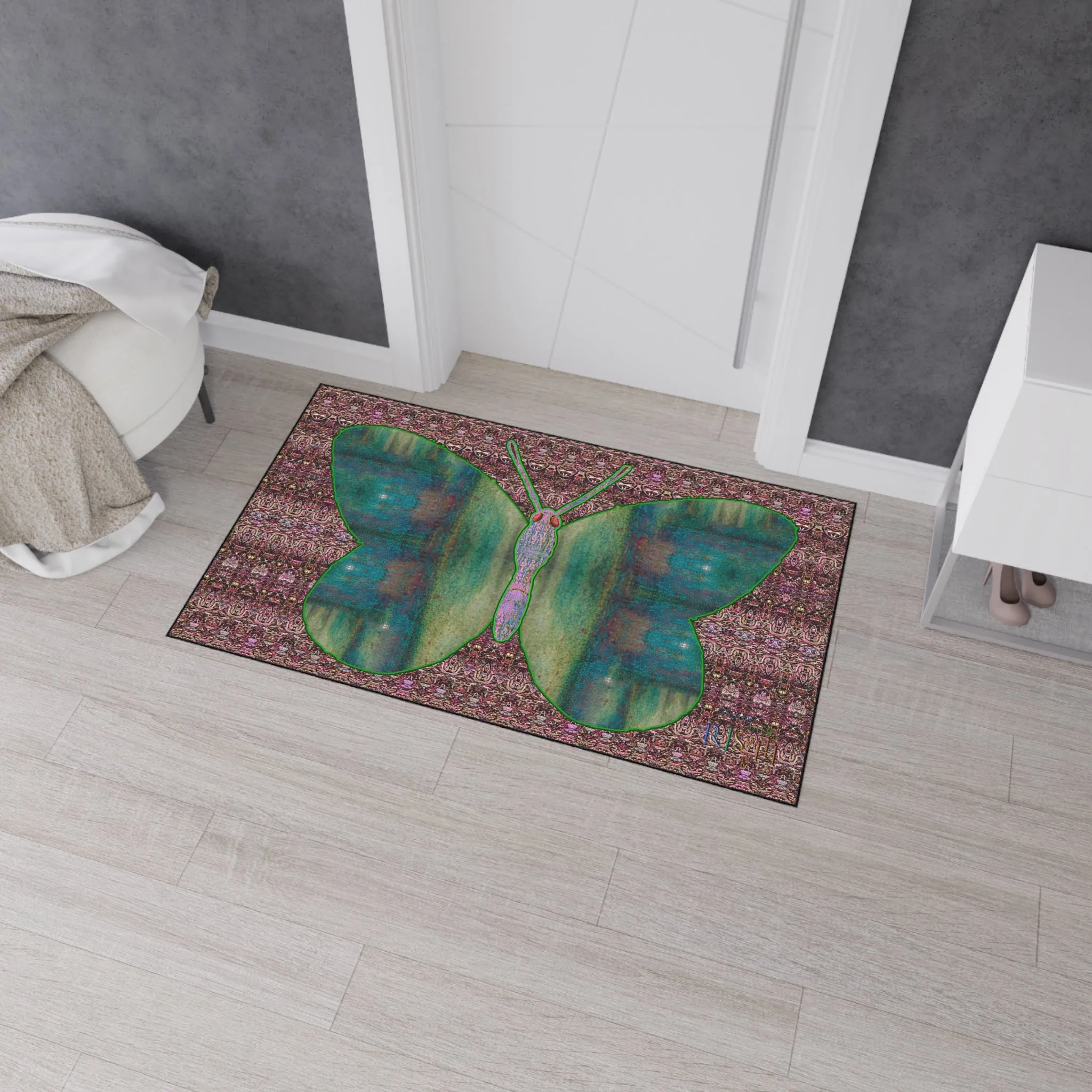 Heavy Duty Floor Mat (Butterfly Glade Denizen & Samhain Dream Thaw 14 & Purple Logo@Alchemic) RJSTH@Fabric#4_10 of 15 RJSTHw2025 RJS
