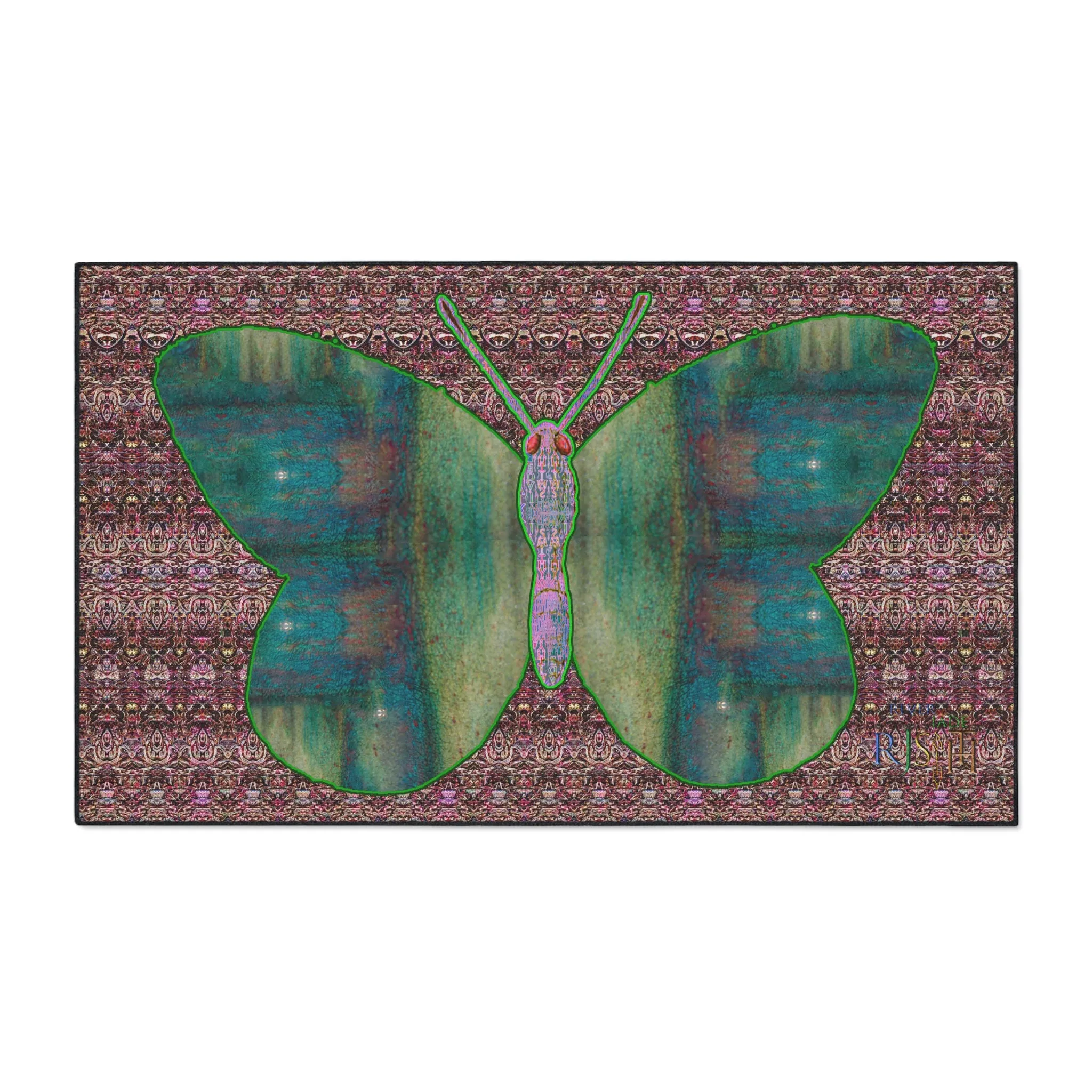 Heavy Duty Floor Mat (Butterfly Glade Denizen & Samhain Dream Thaw 14 & Purple Logo@Alchemic) RJSTH@Fabric#4_10 of 15 RJSTHw2025 RJS