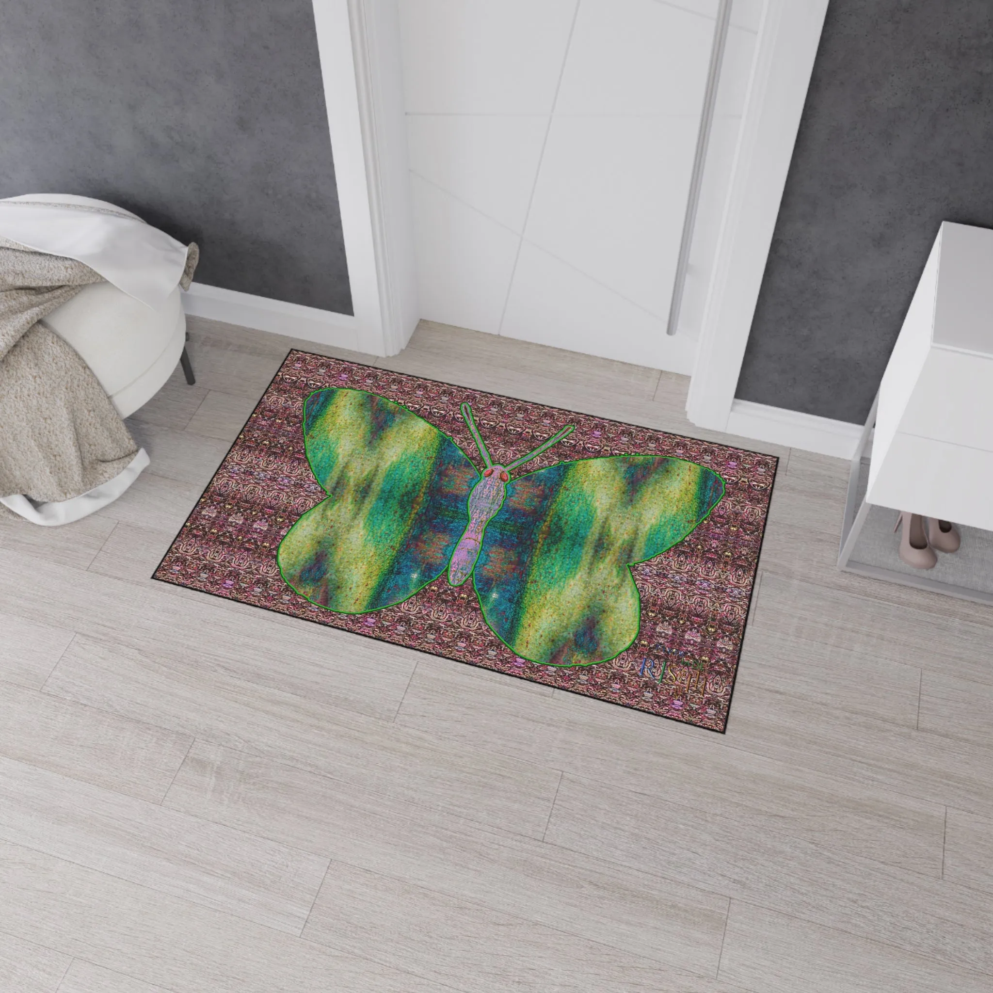 Heavy Duty Floor Mat (Butterfly Glade Denizen & Samhain Dream Thaw 14 & Purple Logo@Alchemic) RJSTH@Fabric#4_12 of 15 RJSTHw2025 RJS