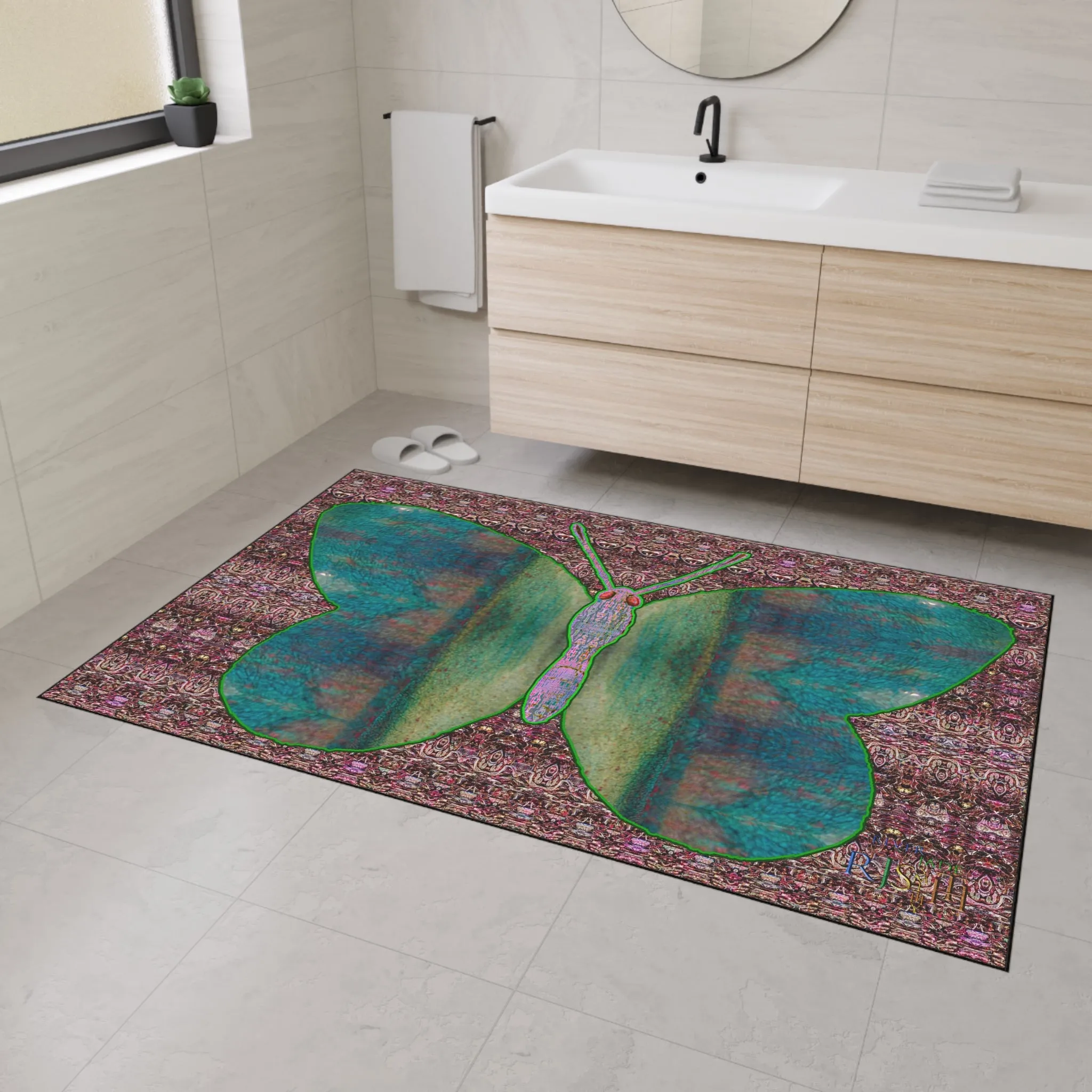 Heavy Duty Floor Mat (Butterfly Glade Denizen & Samhain Dream Thaw 14 & Purple Logo@Alchemic) RJSTH@Fabric#4_8 of 15 RJSTHw2025 RJS
