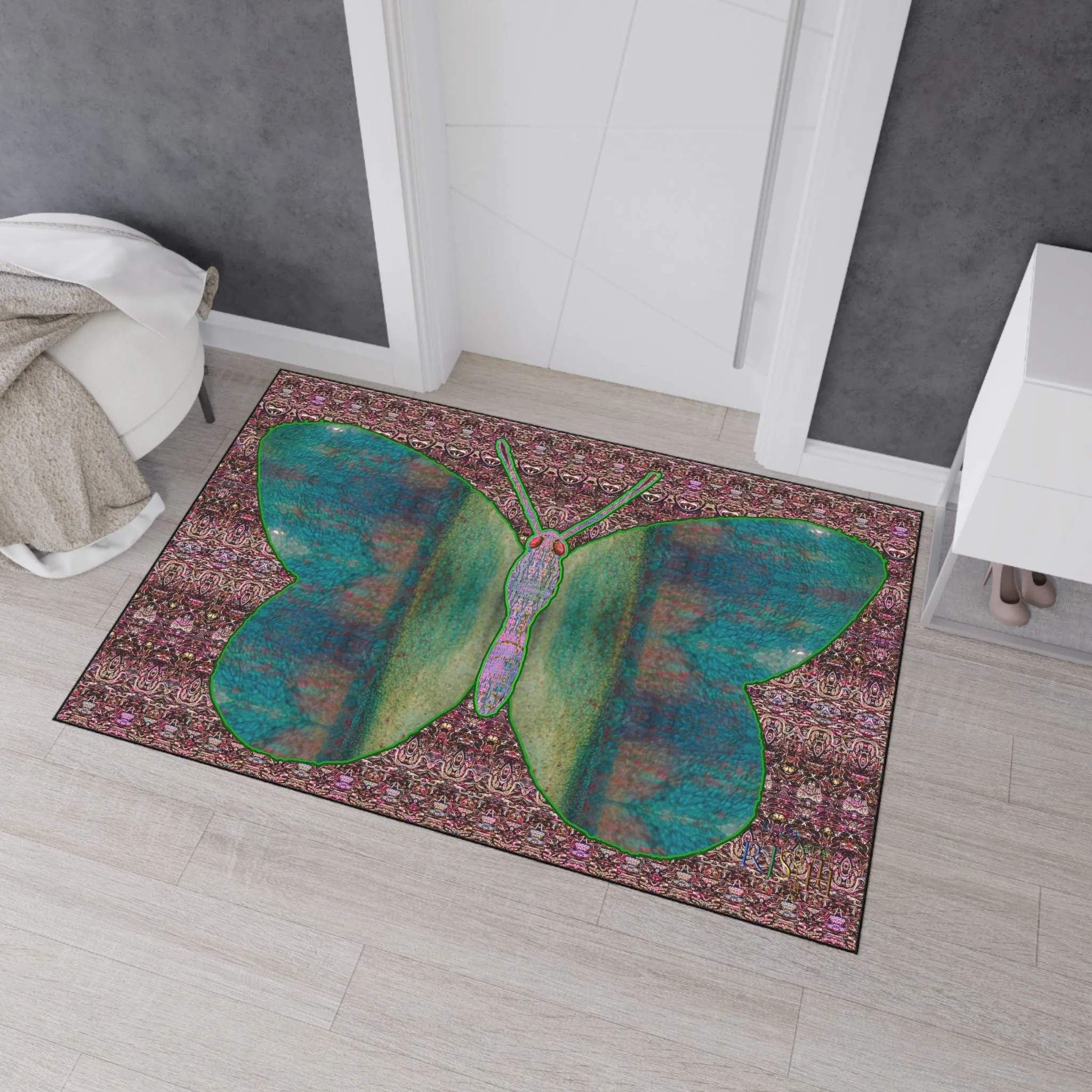Heavy Duty Floor Mat (Butterfly Glade Denizen & Samhain Dream Thaw 14 & Purple Logo@Alchemic) RJSTH@Fabric#4_8 of 15 RJSTHw2025 RJS