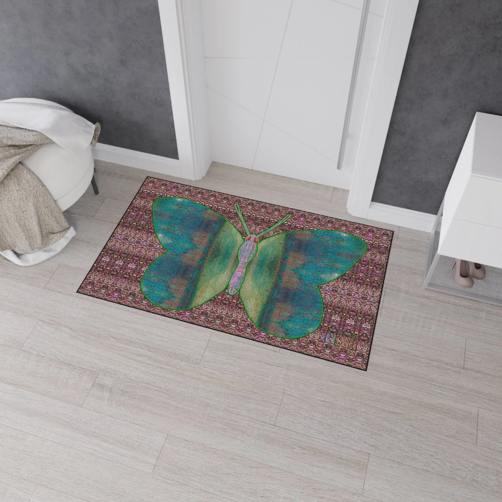 Heavy Duty Floor Mat (Butterfly Glade Denizen & Samhain Dream Thaw 14 & Purple Logo@Alchemic) RJSTH@Fabric#4_8 of 15 RJSTHw2025 RJS