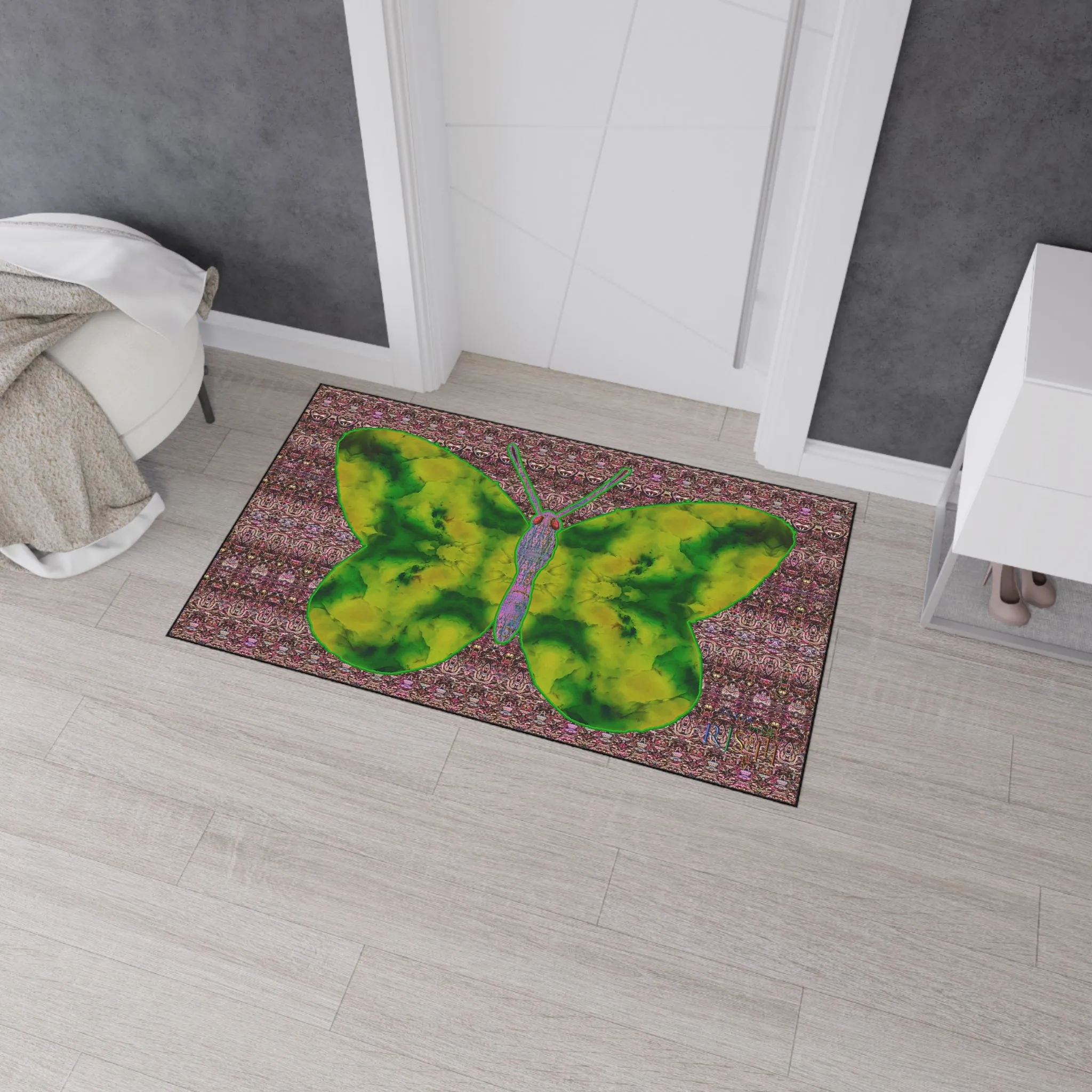 Heavy Duty Floor Mat (Butterfly Glade Denizen & Samhain Dream Thaw 14 & Purple Logo@Alchemic) RJSTH@Fabric#5_10 of 18 RJSTHw2025 RJS