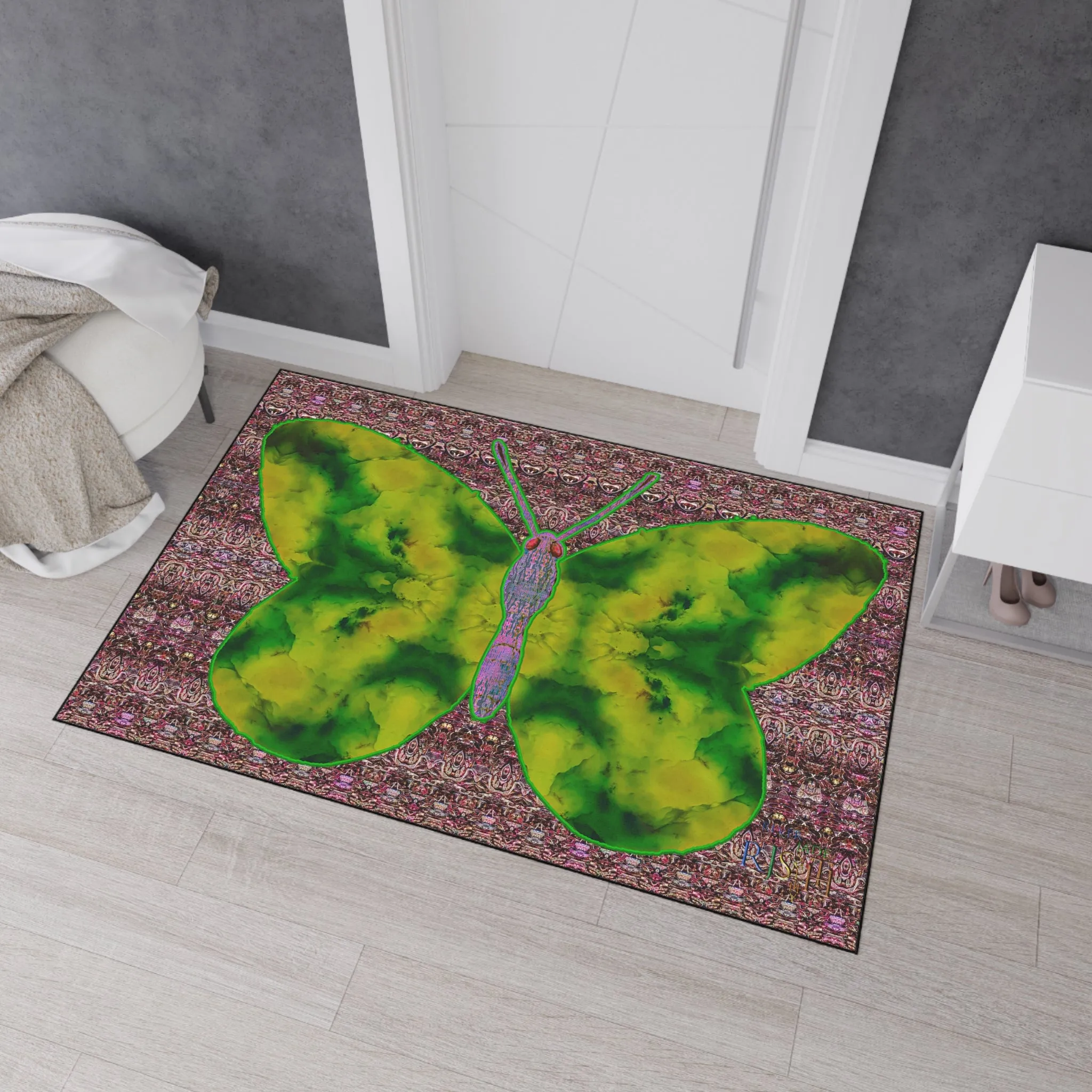 Heavy Duty Floor Mat (Butterfly Glade Denizen & Samhain Dream Thaw 14 & Purple Logo@Alchemic) RJSTH@Fabric#5_10 of 18 RJSTHw2025 RJS